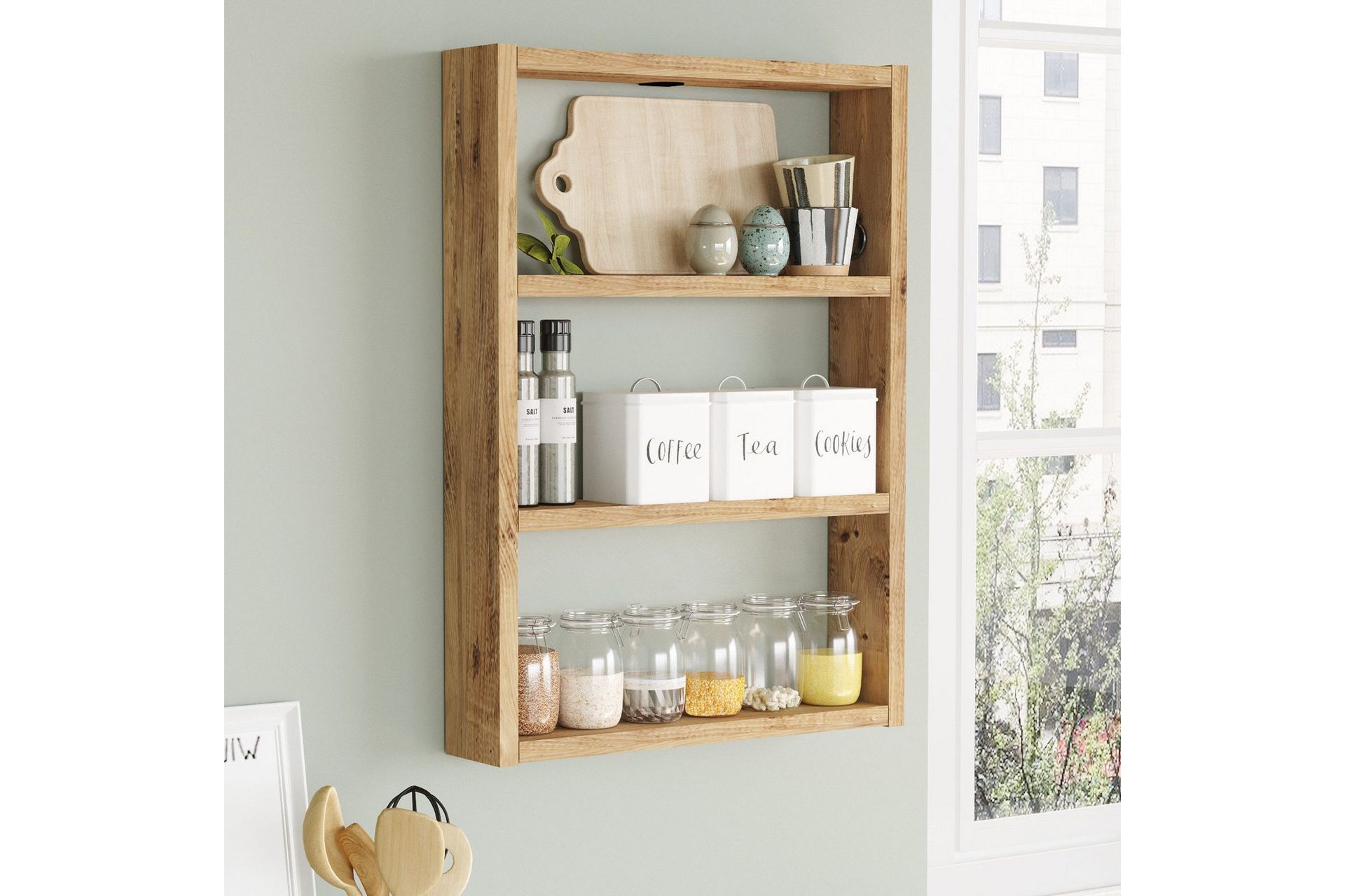 rinorea vägghylla 43,2x60 cm - grön