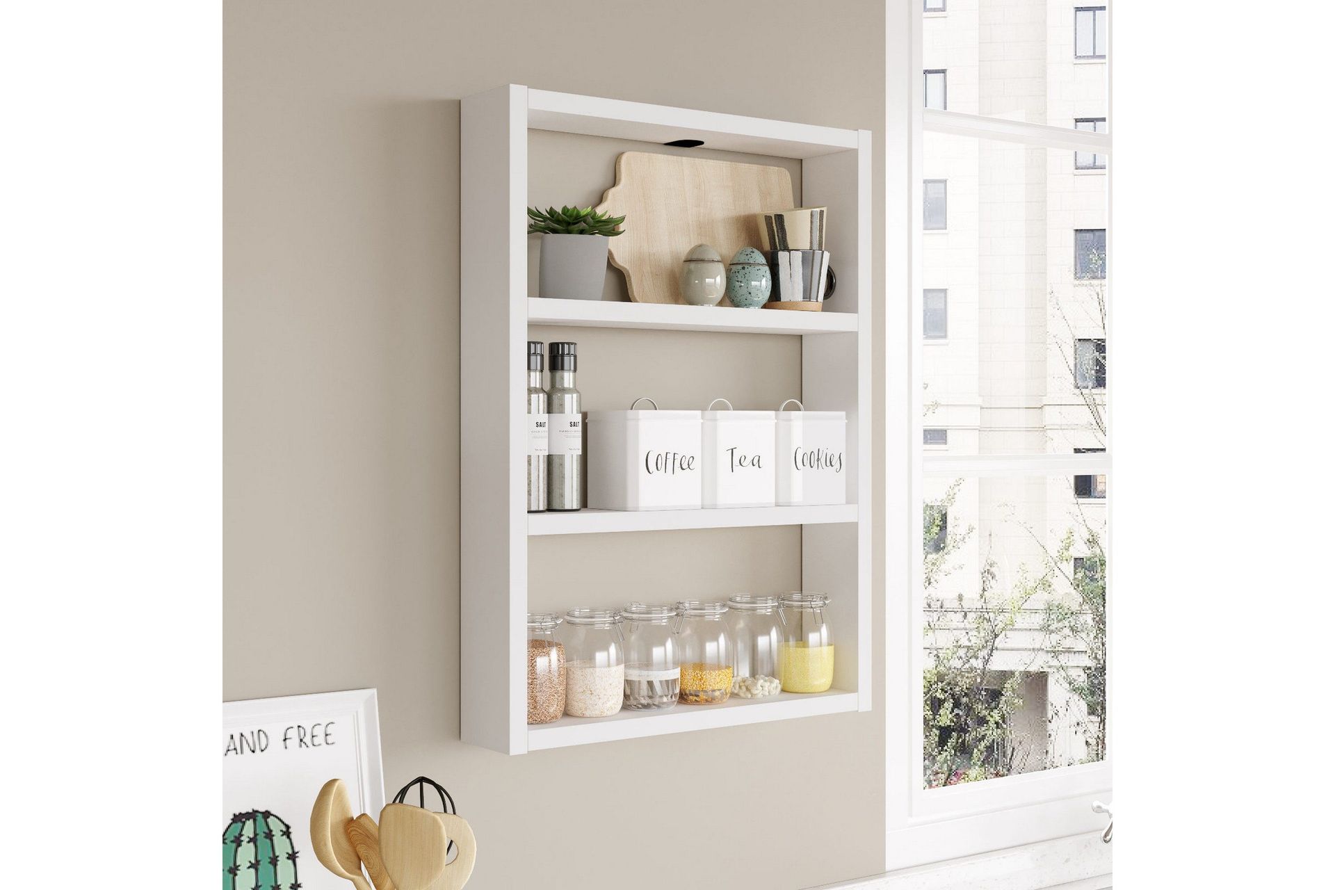 Rinorea V&auml;gghylla 43,2x60 cm - Vit