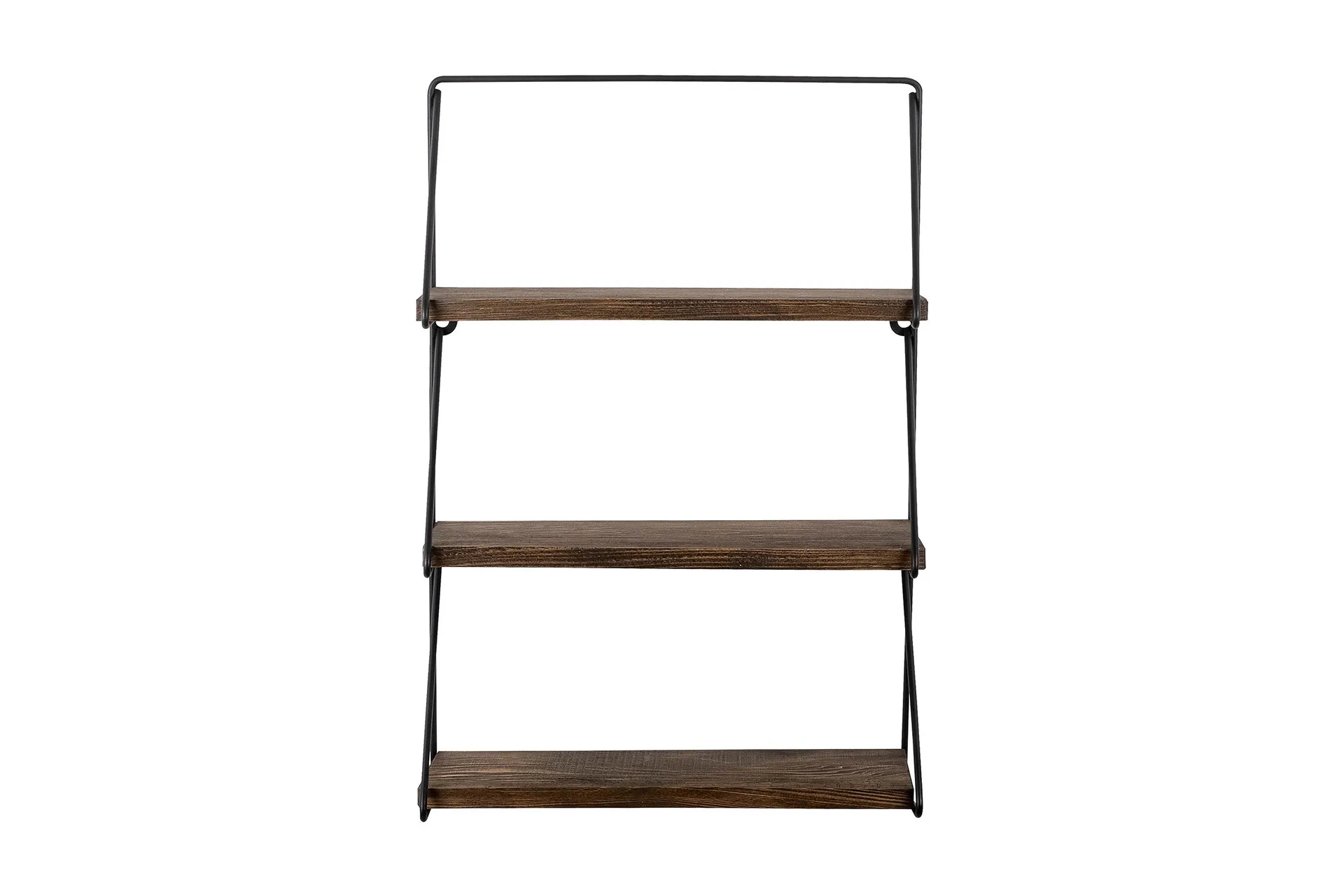 Rinorea V&auml;gghylla 60x15 cm 3 Hyllor - Svart/M&ouml;rkbrun