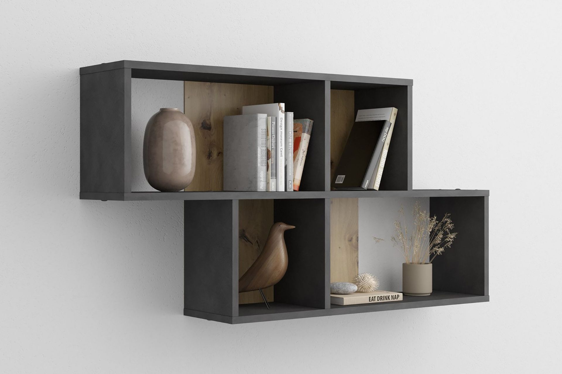 stanthorne vägghylla 100 cm - brun