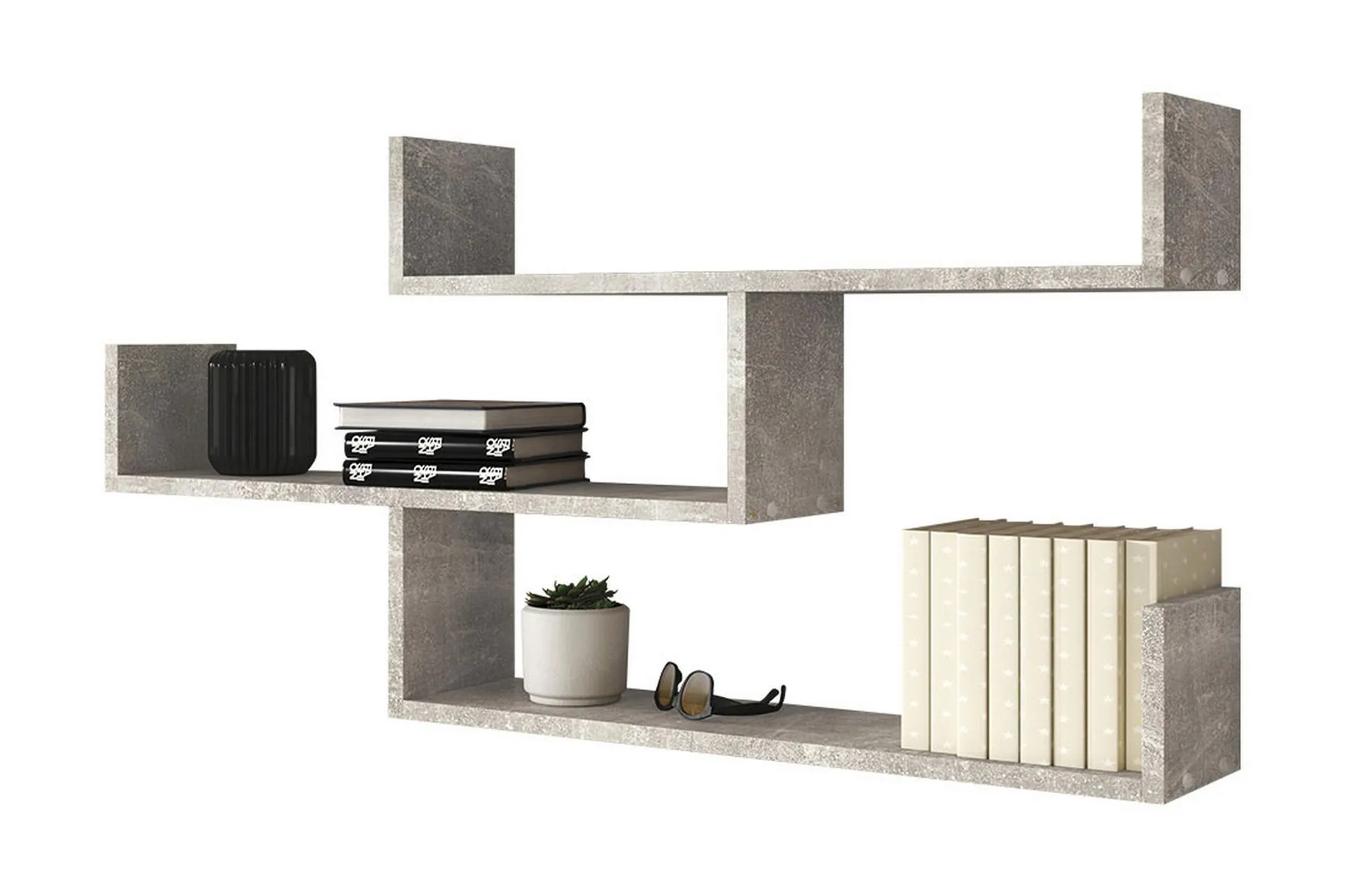 Trio V&auml;gghylla 119x18x55 cm - Beige/Gr&aring;