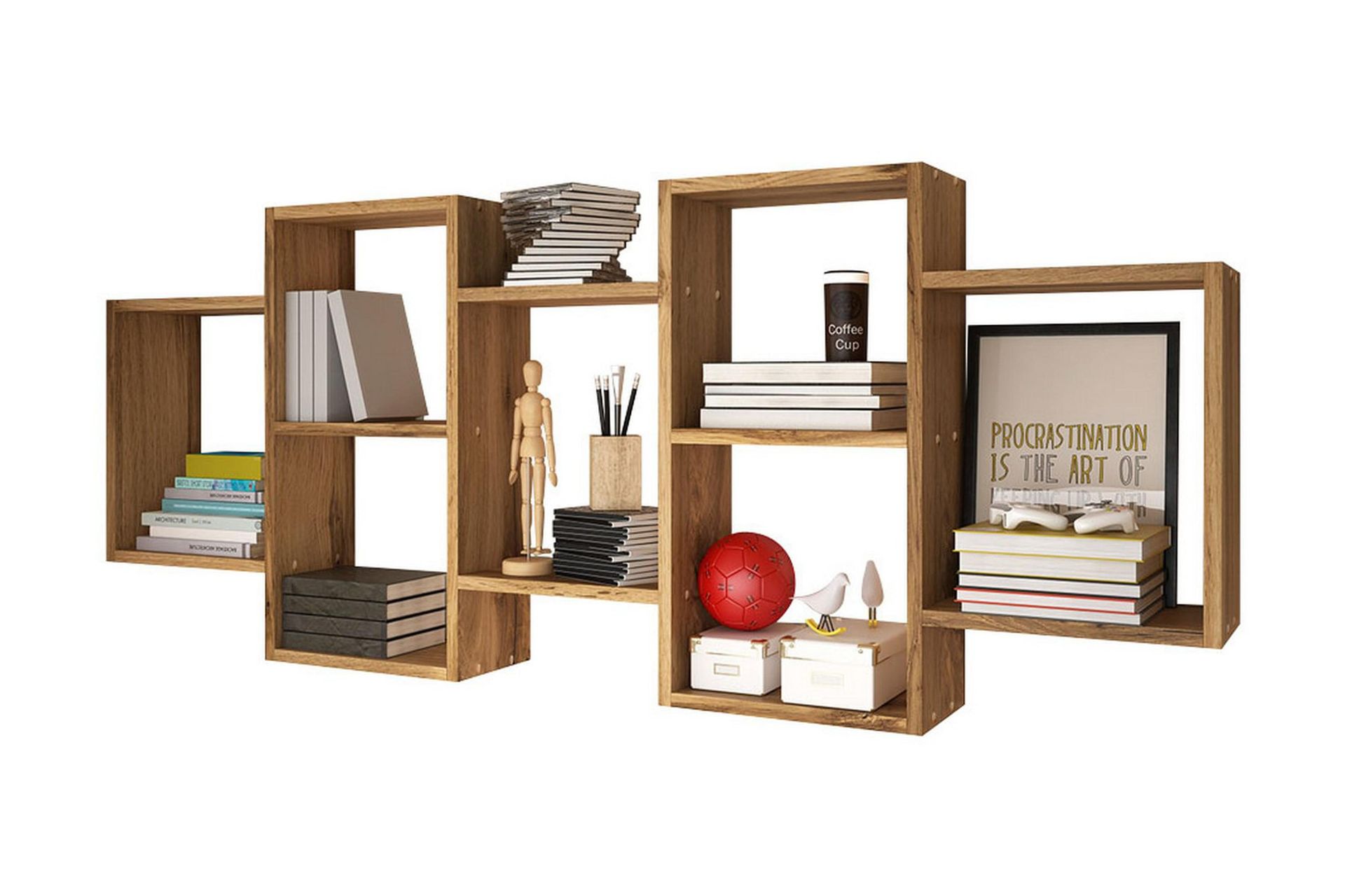 triorana hylla 161 cm - natur