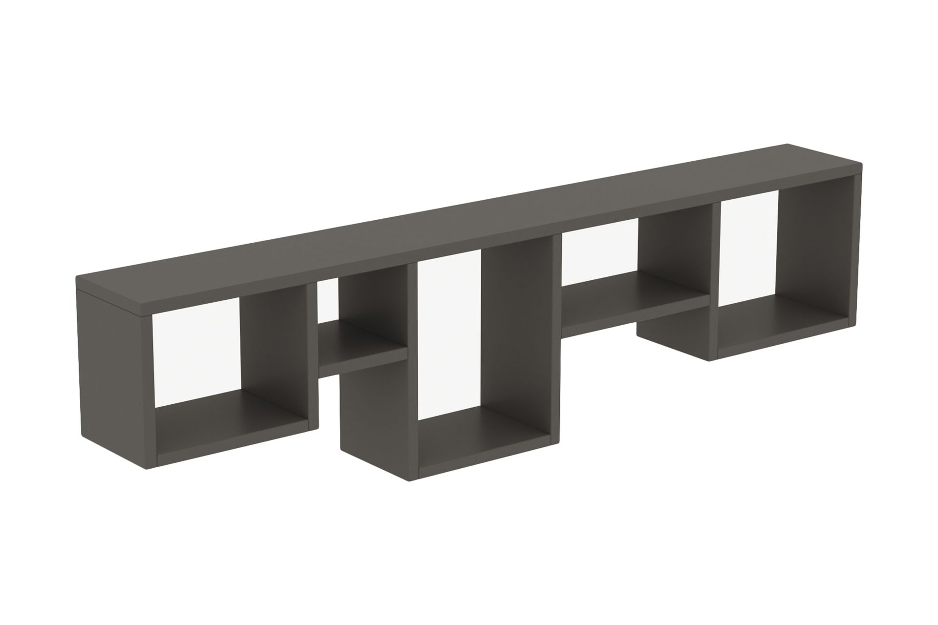 vägghylla amanos 120x17 cm - antracit