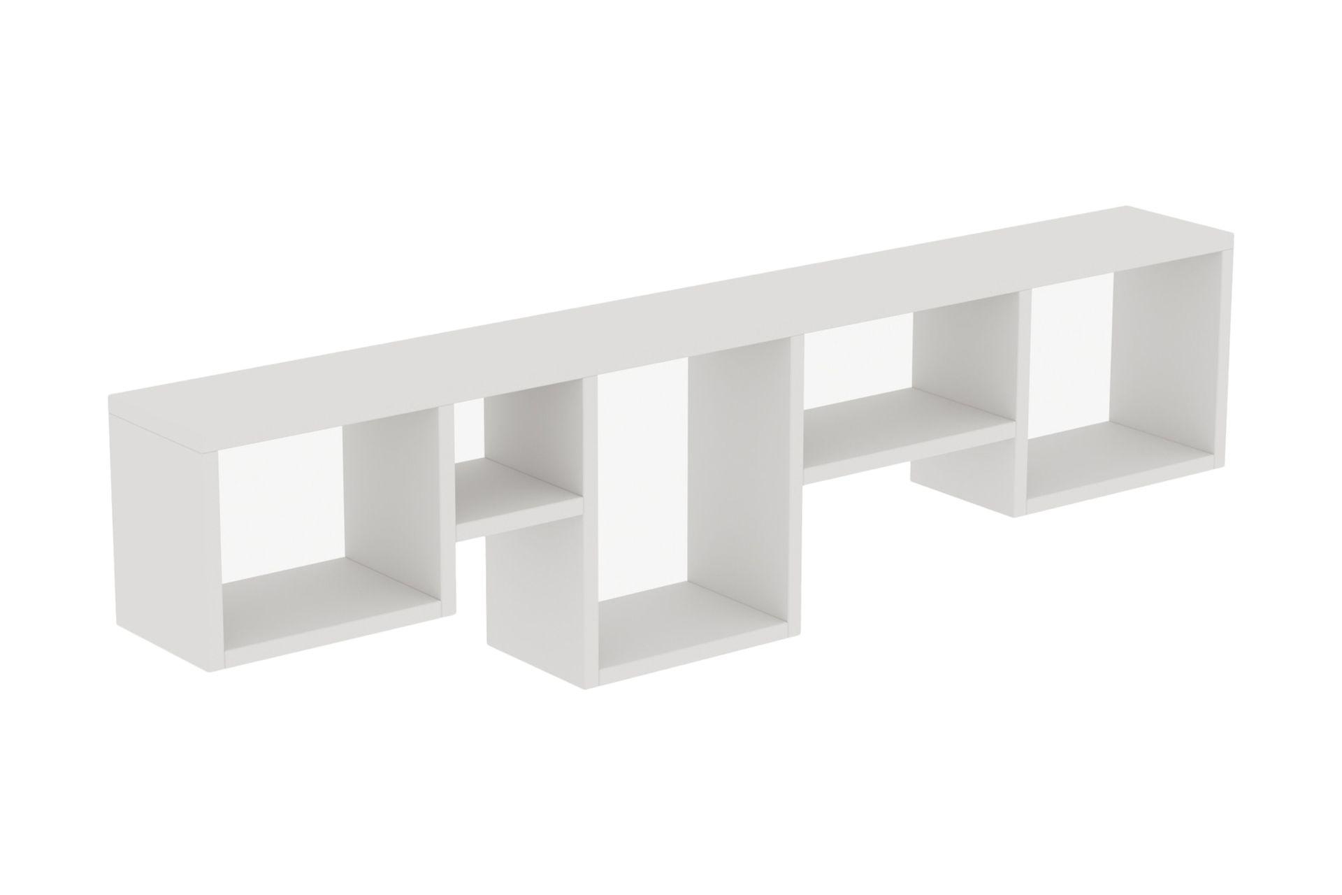 vägghylla amanos 120x17 cm - vit