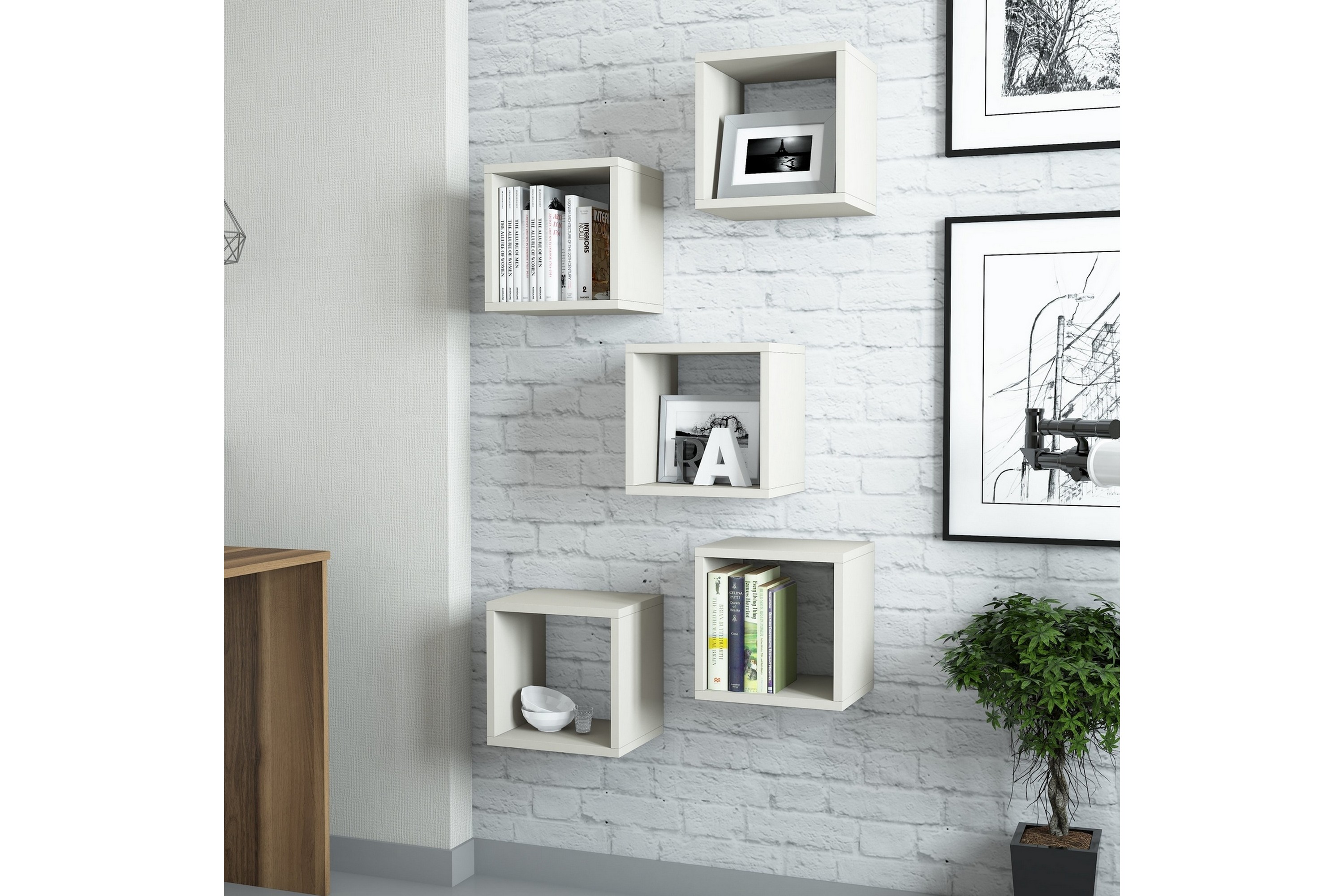 vägghylla amtorp 30 cm - brun