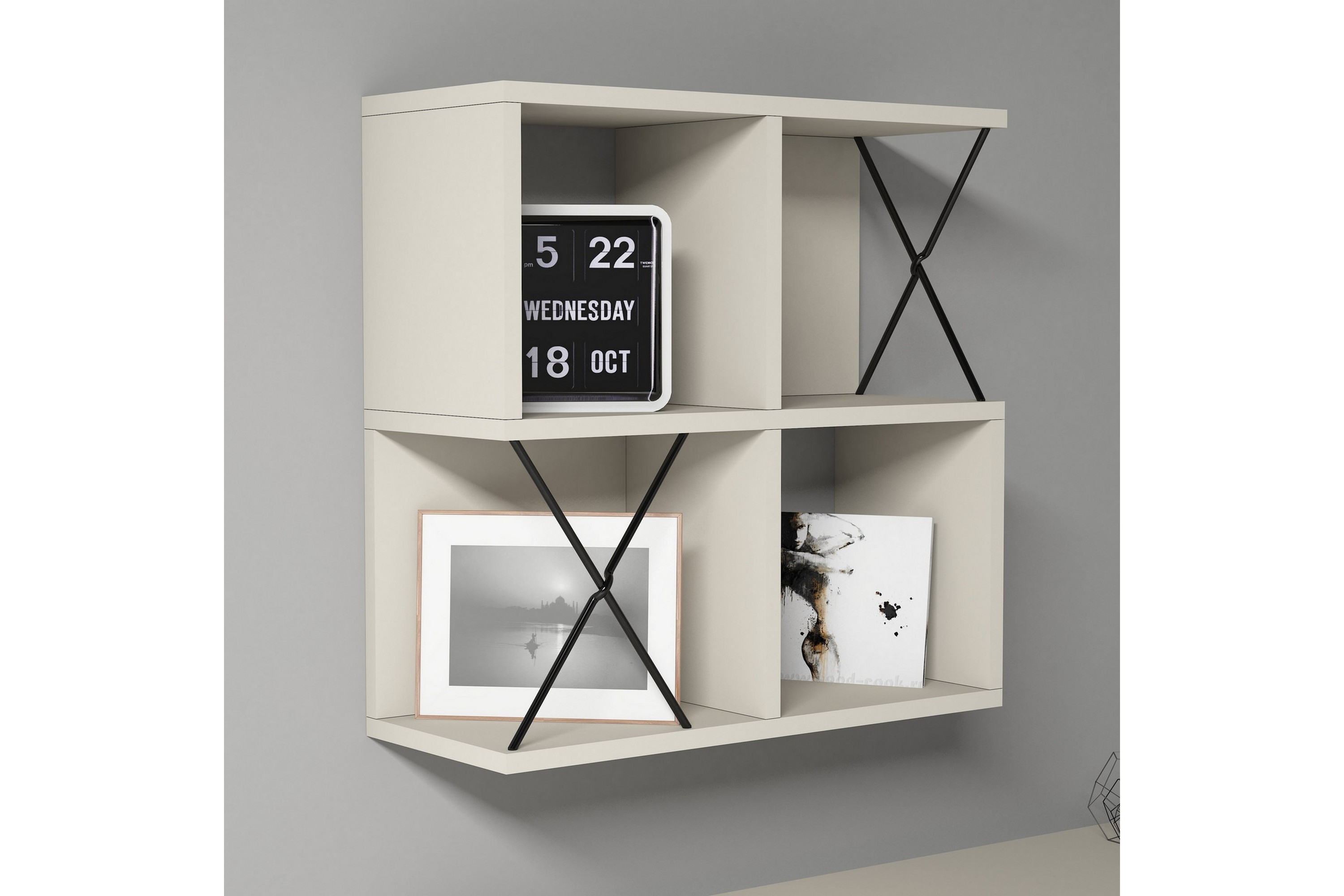 vägghylla amtorp 60 cm - brunsvart