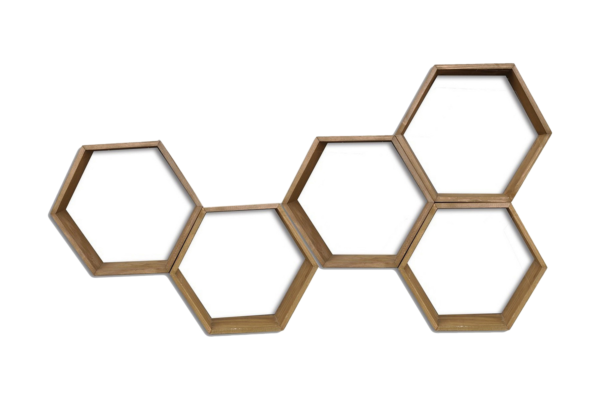 Vägghylla Arthur Hexagoner Trä