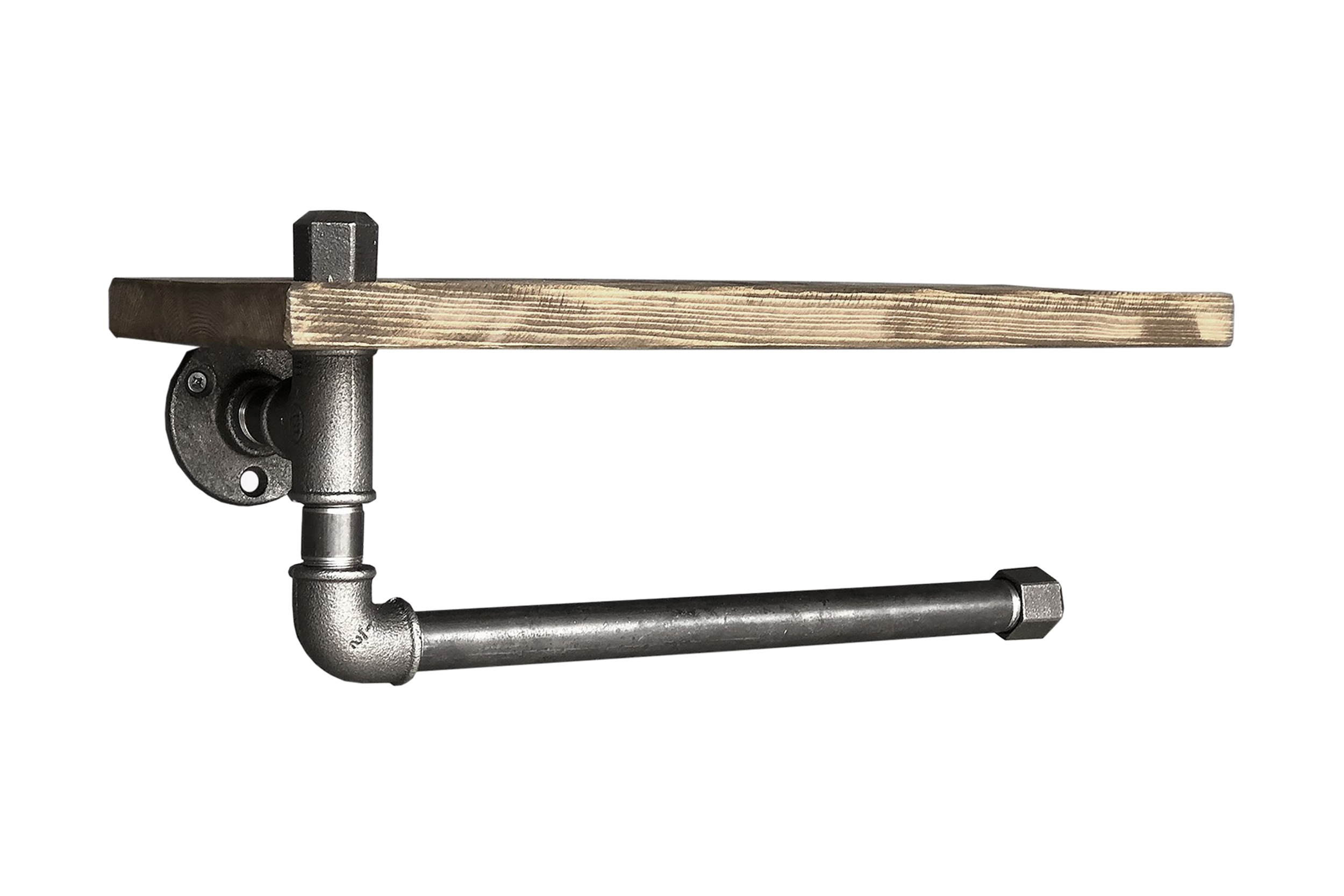 vägghylla arthur rör/trä - svartträ