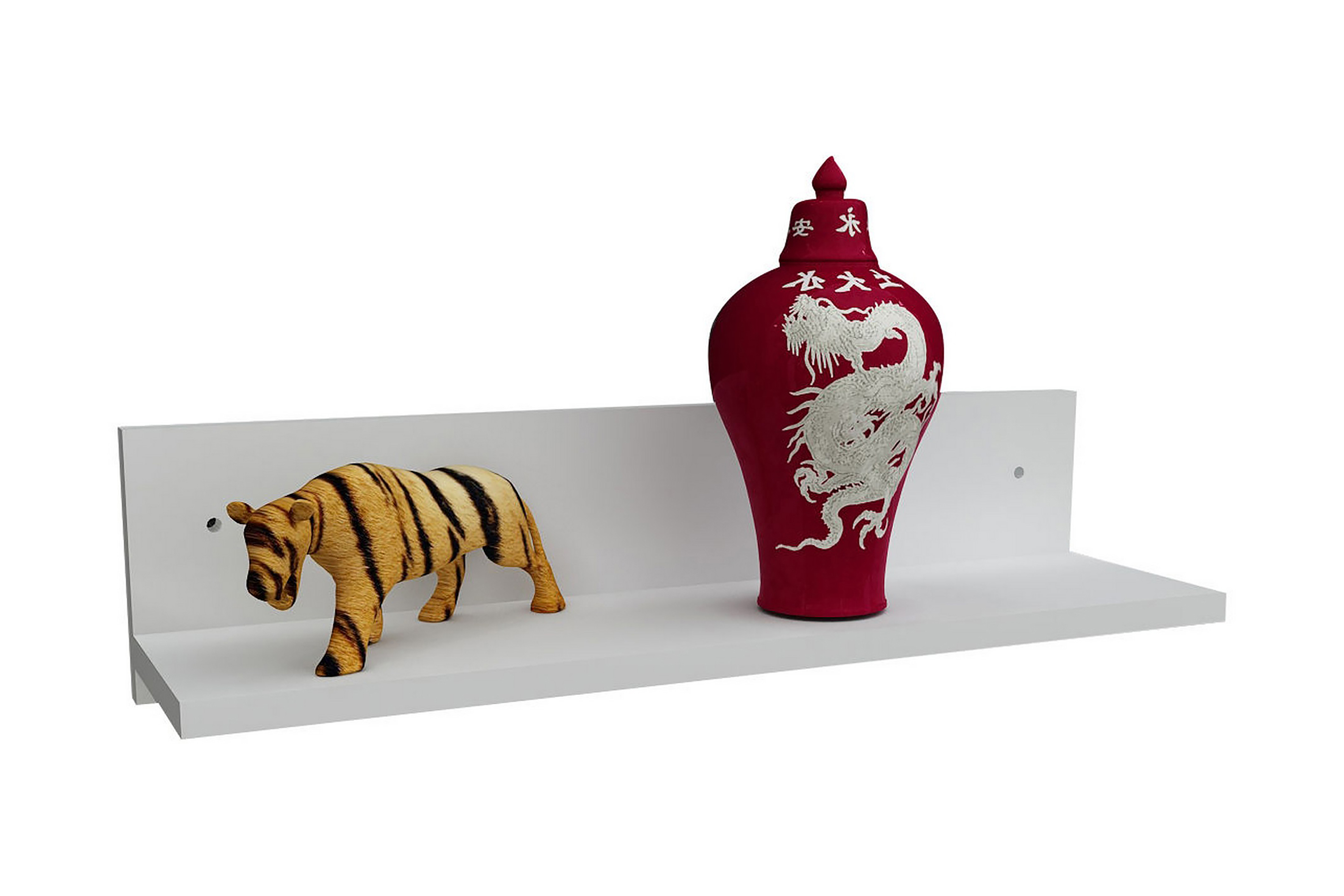 vägghylla dirk 60 cm - vitvalnöt