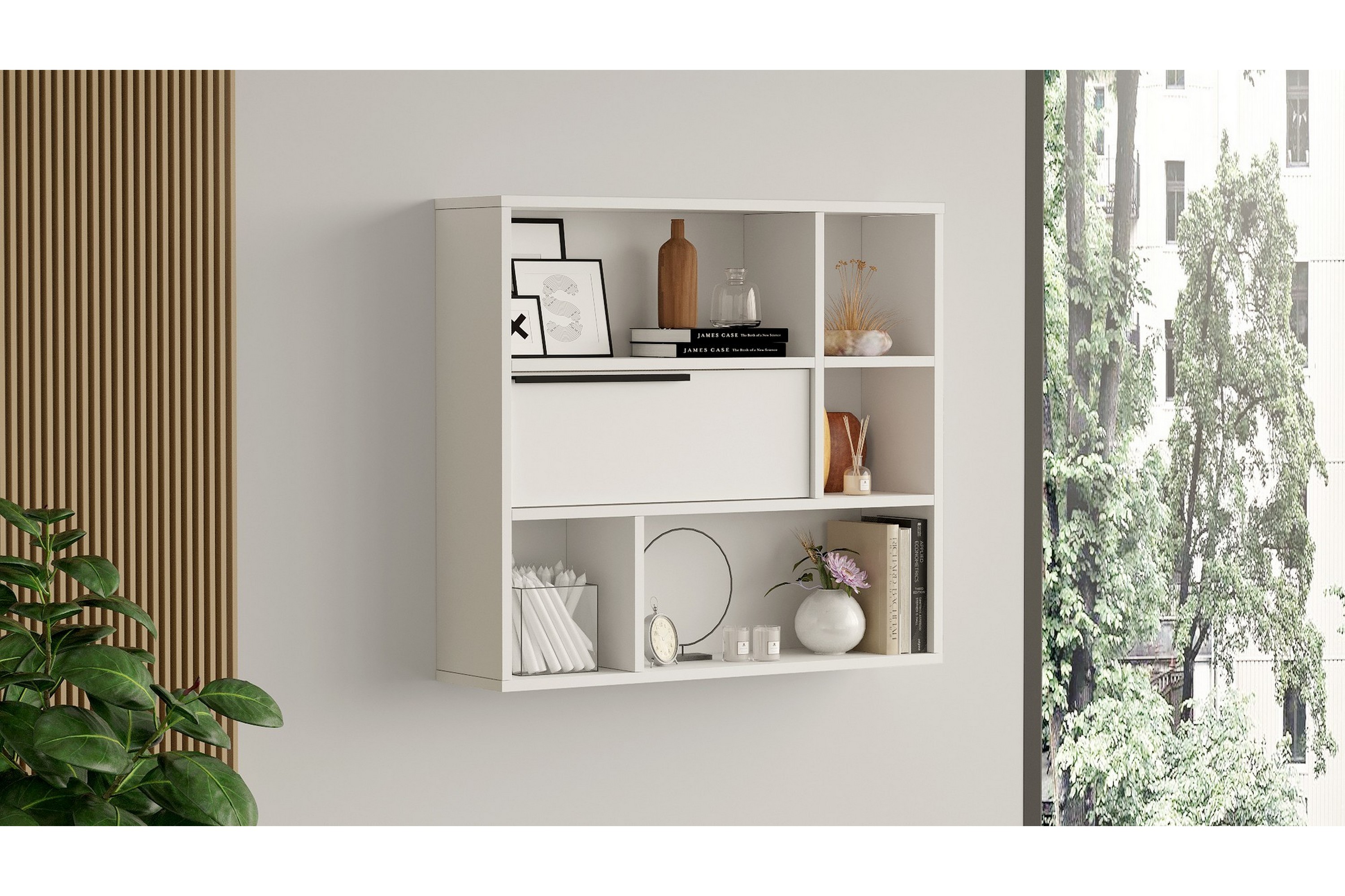 vägghylla liyakat 90,1 cm - vit