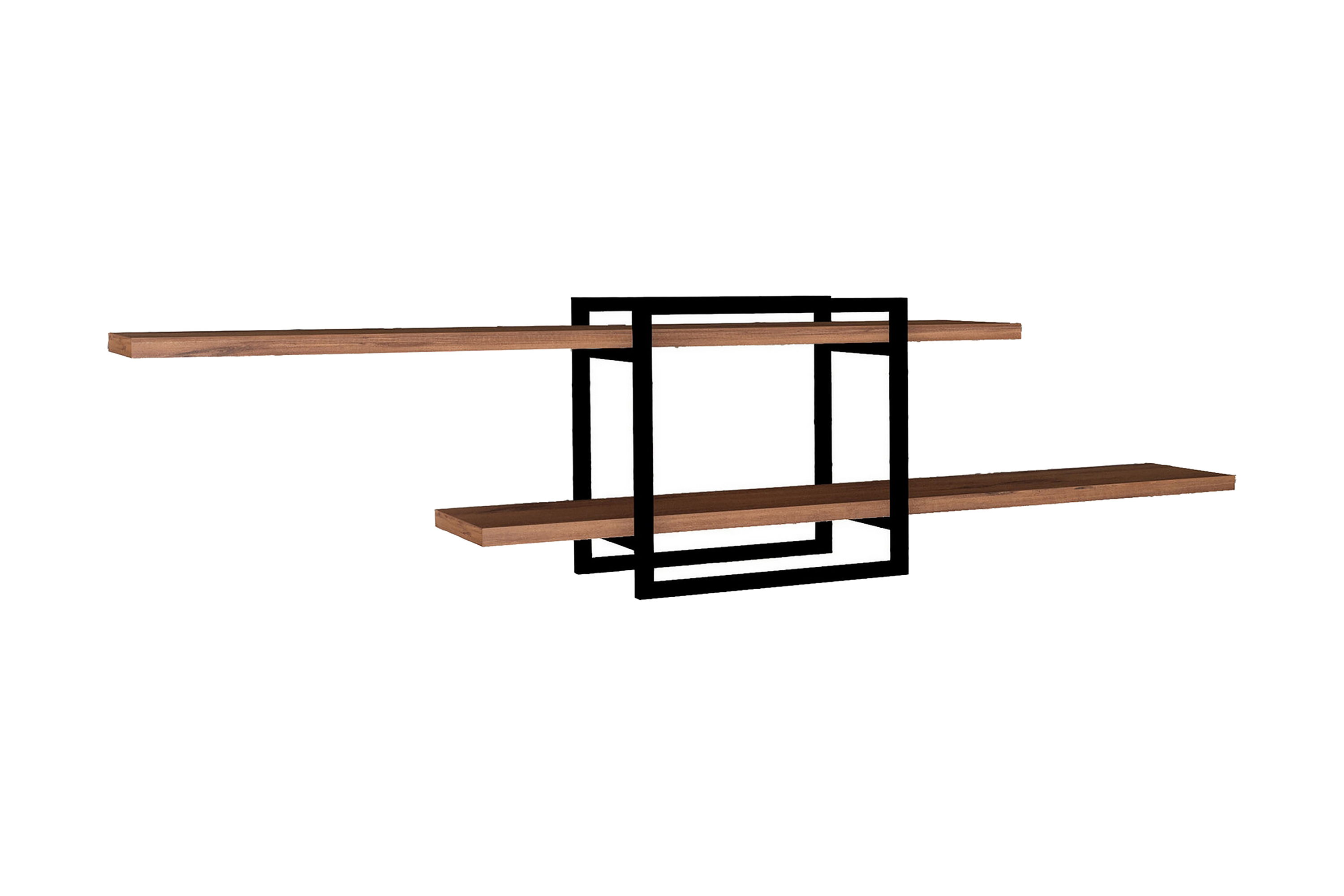 vägghylla monells 120x18 cm 2 hyllor - brun