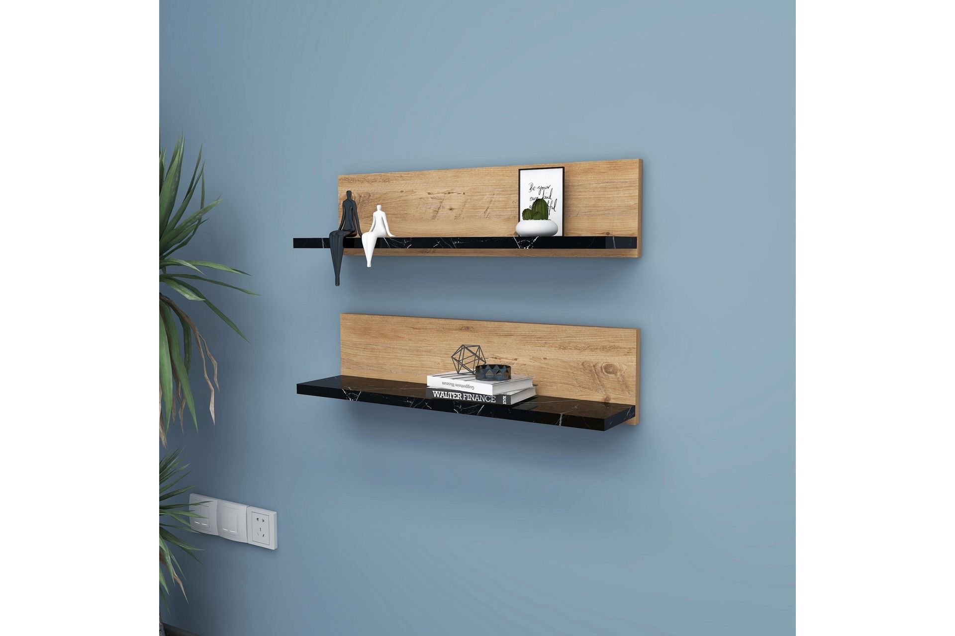 vägghylla munni 60 cm - svart