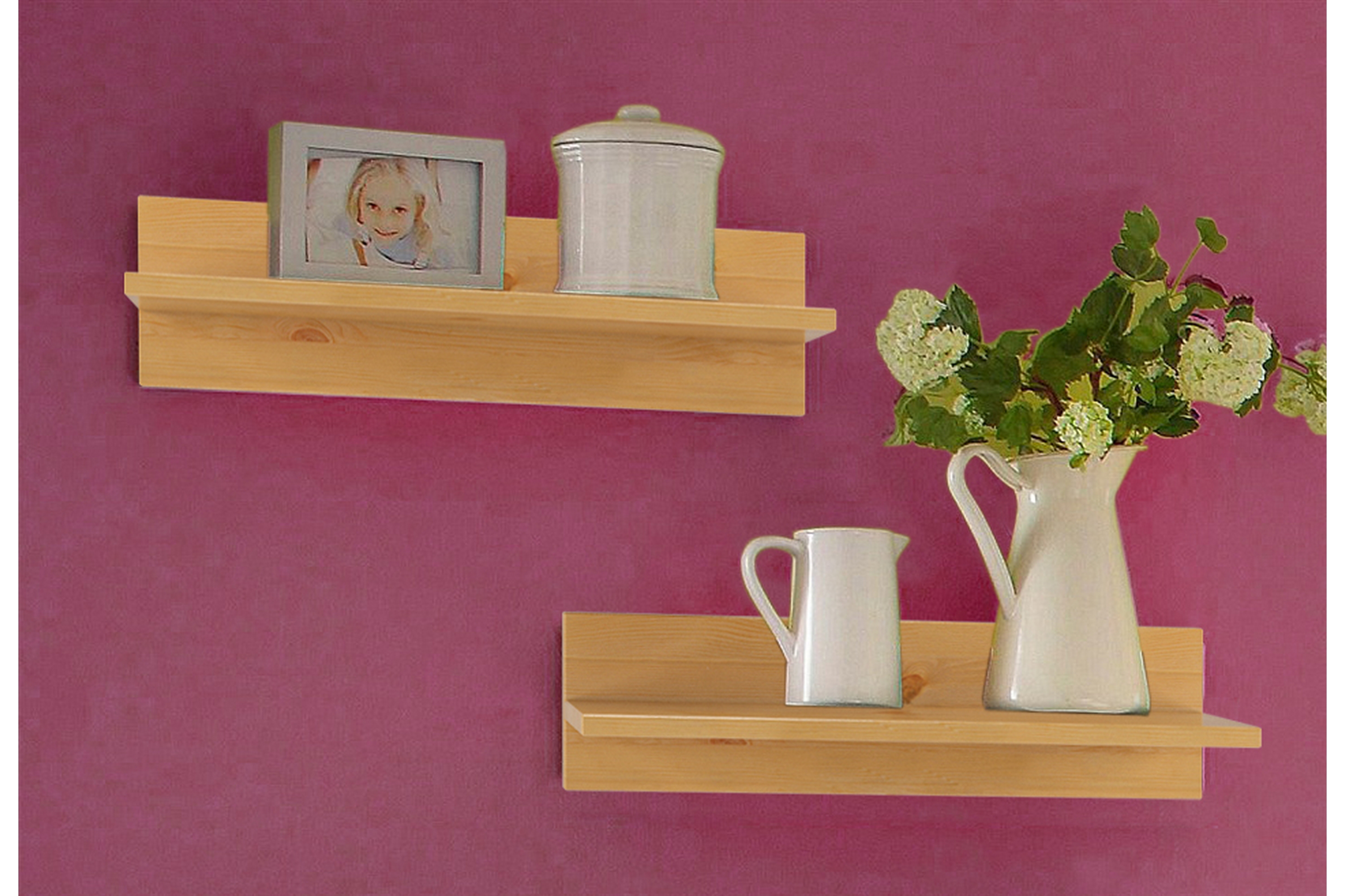 vägghylla tanel 50x14 cm - brun