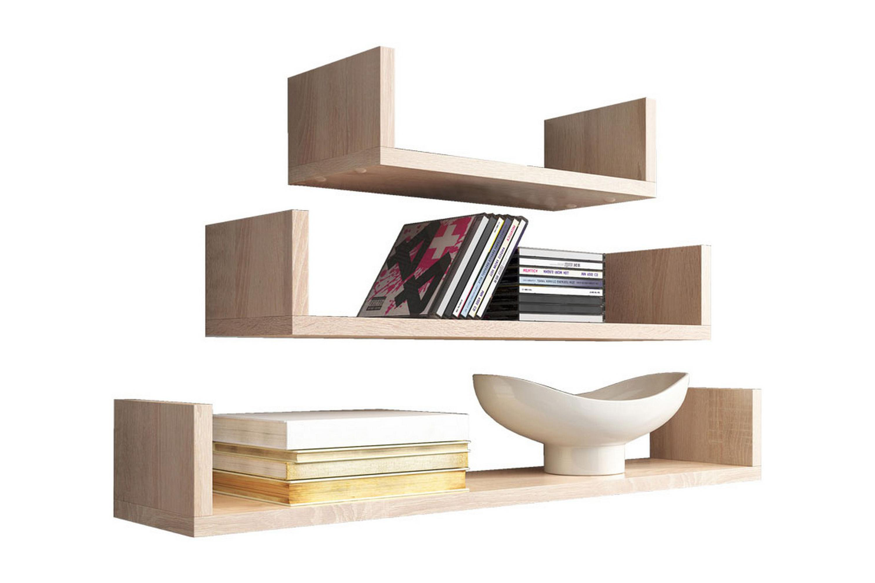 vägghylla trio - beige/grå