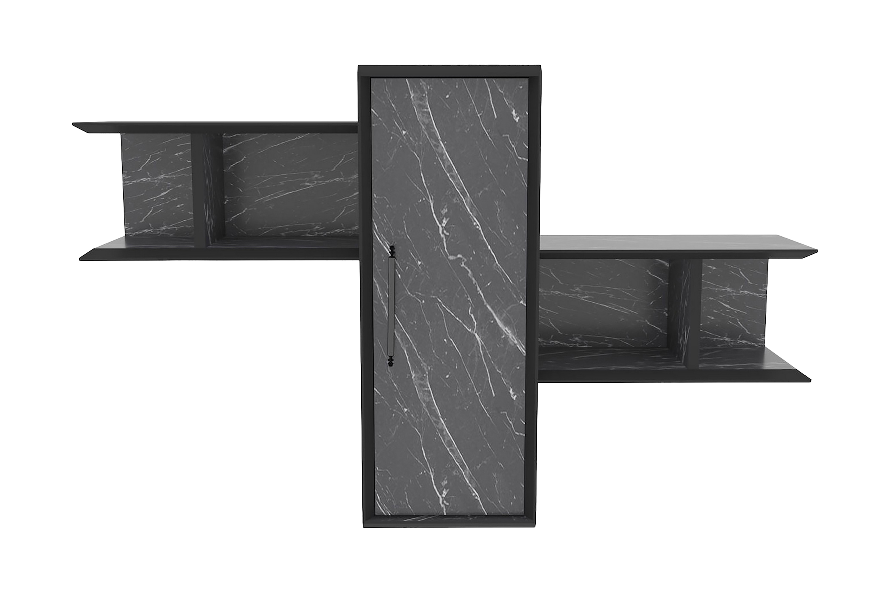 vägghylla violaceae 118,6x51,8 cm - svart