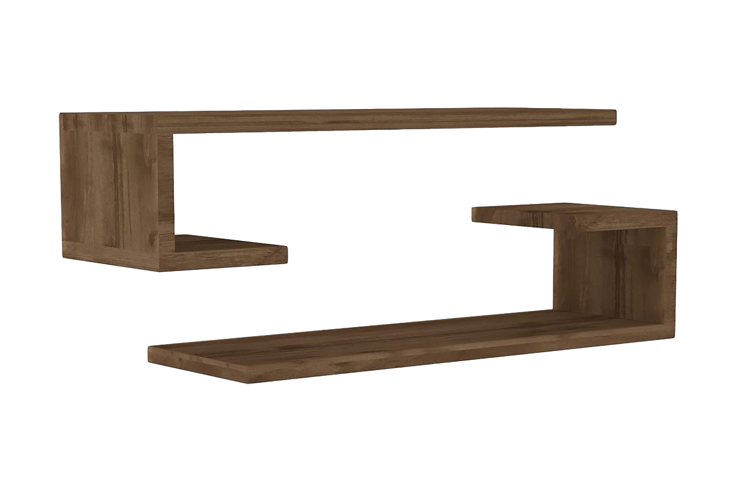 vägghylla zakkum 60x15 cm - brun