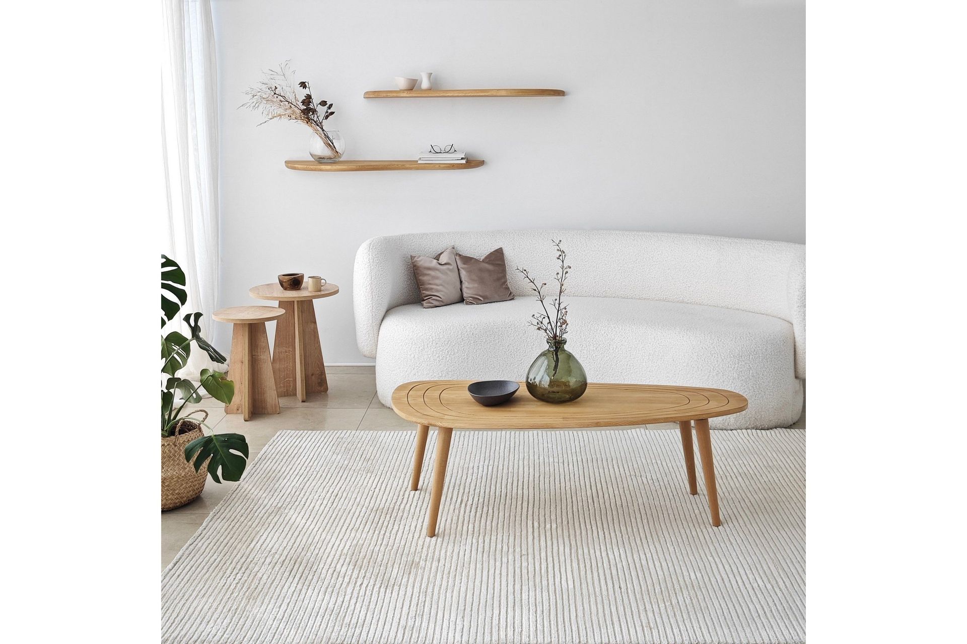 Wavy V&auml;gghylla 100 cm - Ek