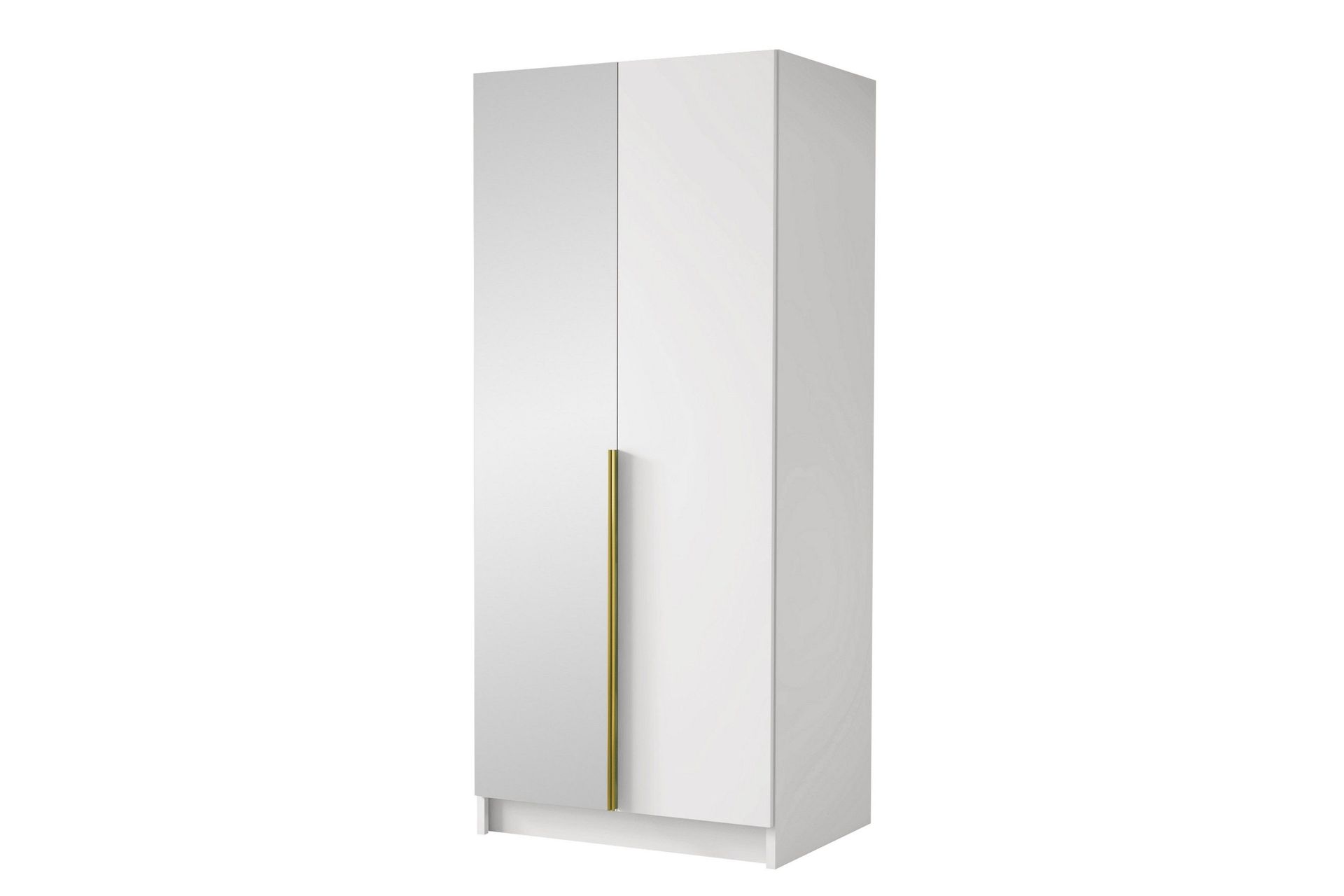 julissa garderob med spegel 100 cm - vit/guld