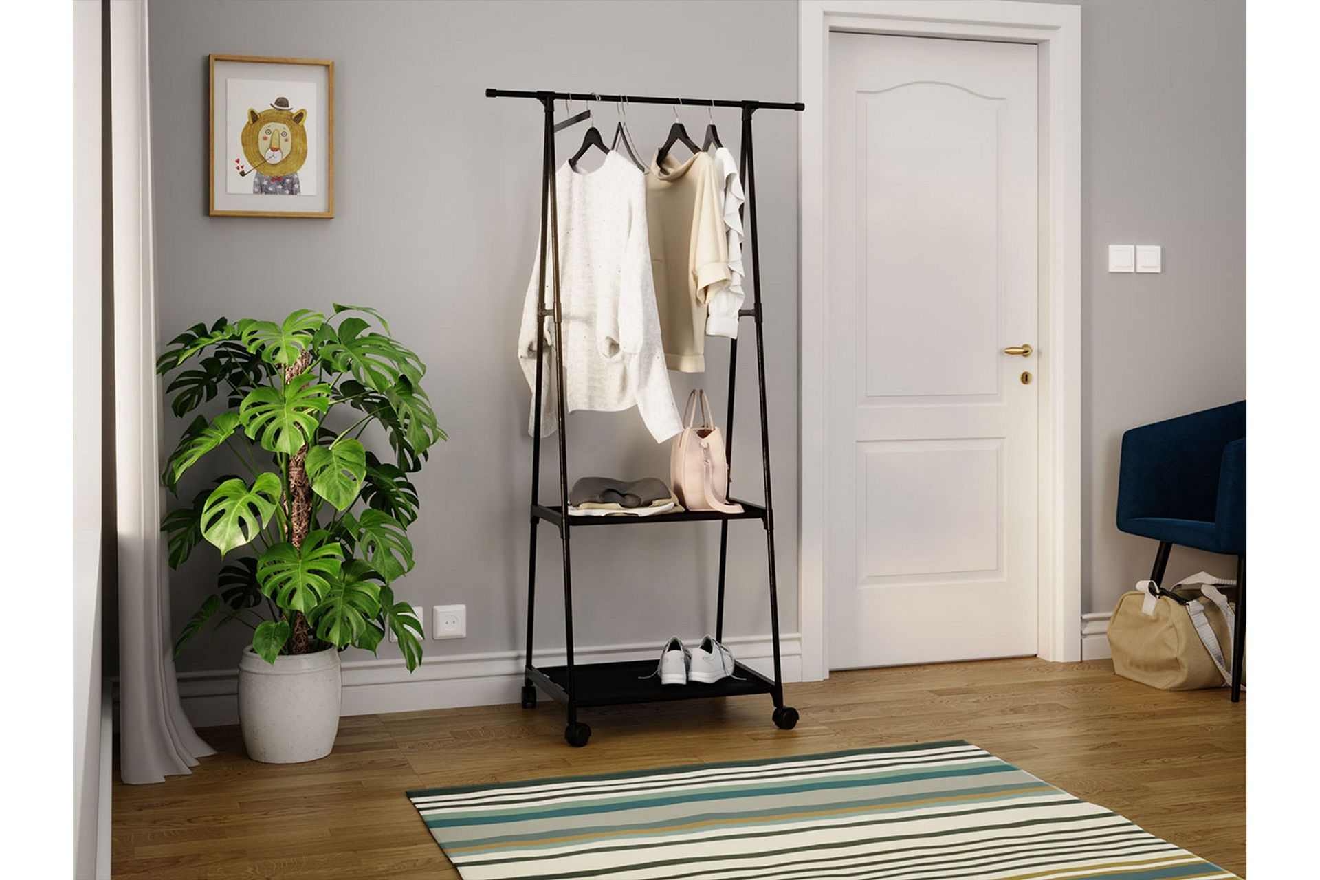 Olazen Klädställning 85 cm - Svart