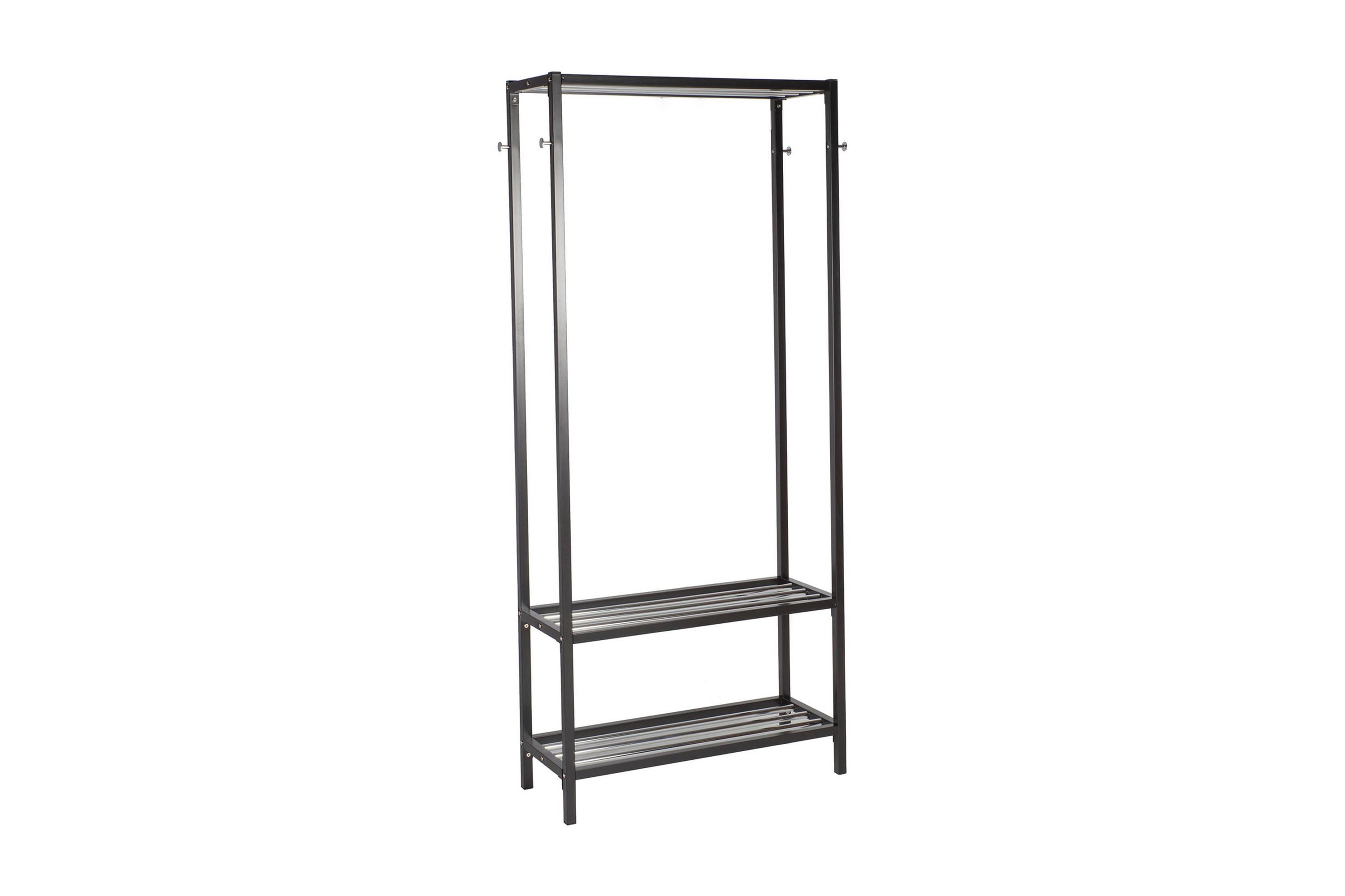 Klädhängare Straight 85x32xh180 Svart/Krom
