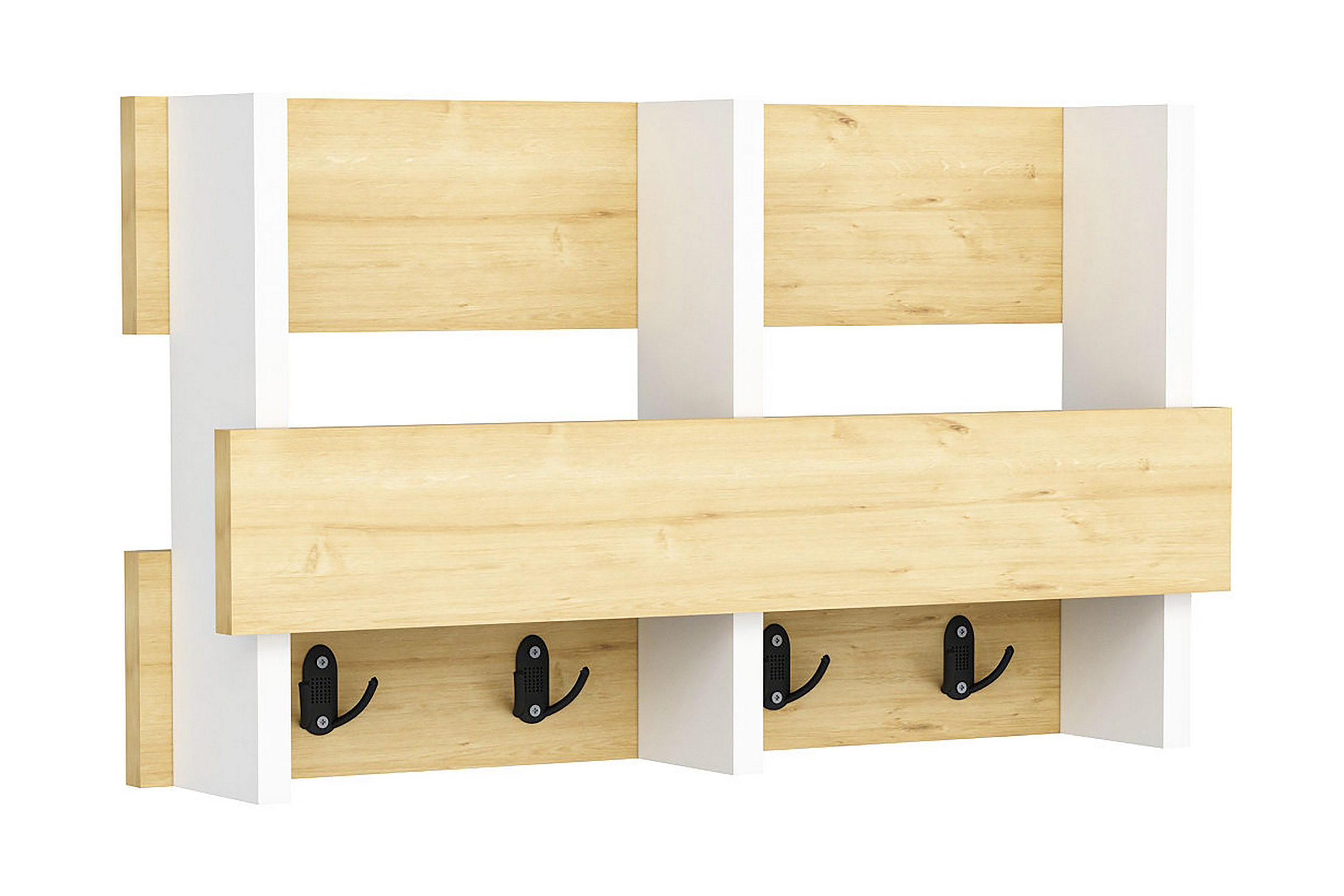 Klädkrok Hollard 16x60 cm Ljus Natur/Vit