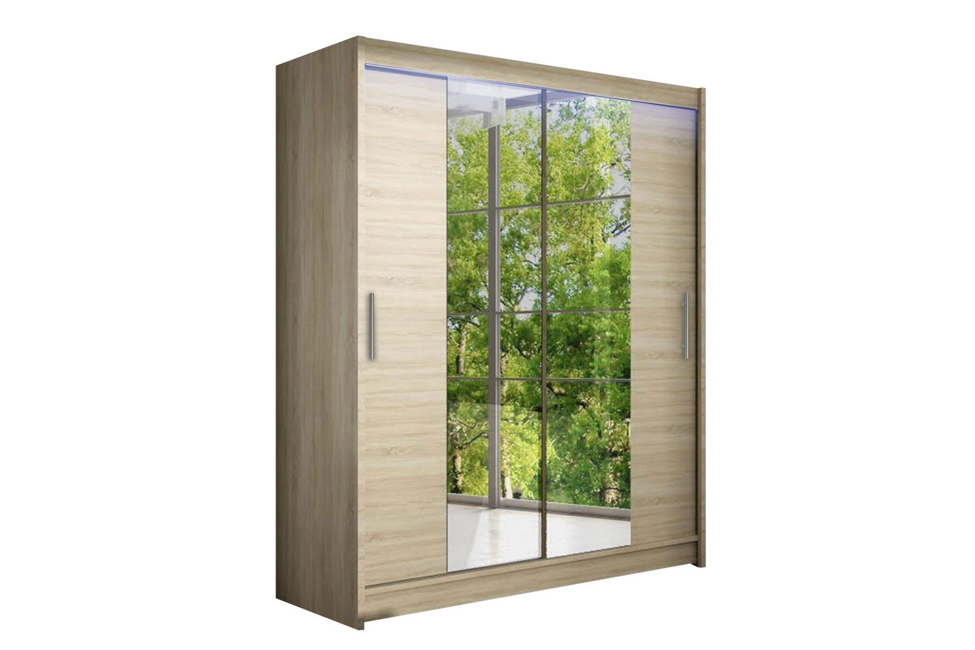 Leila Garderob med Spegel 150x200 cm - Beige