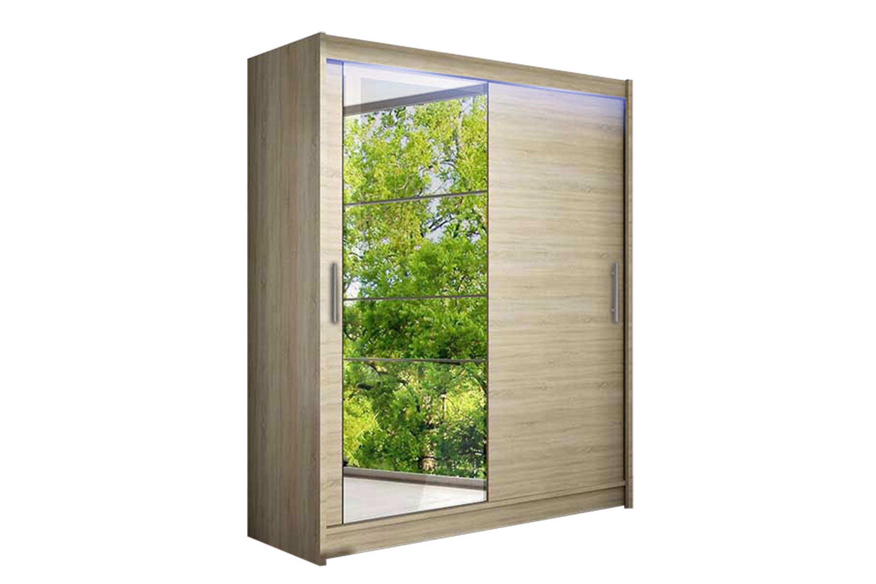 Leila Garderob med Spegel 150x200 cm Beige