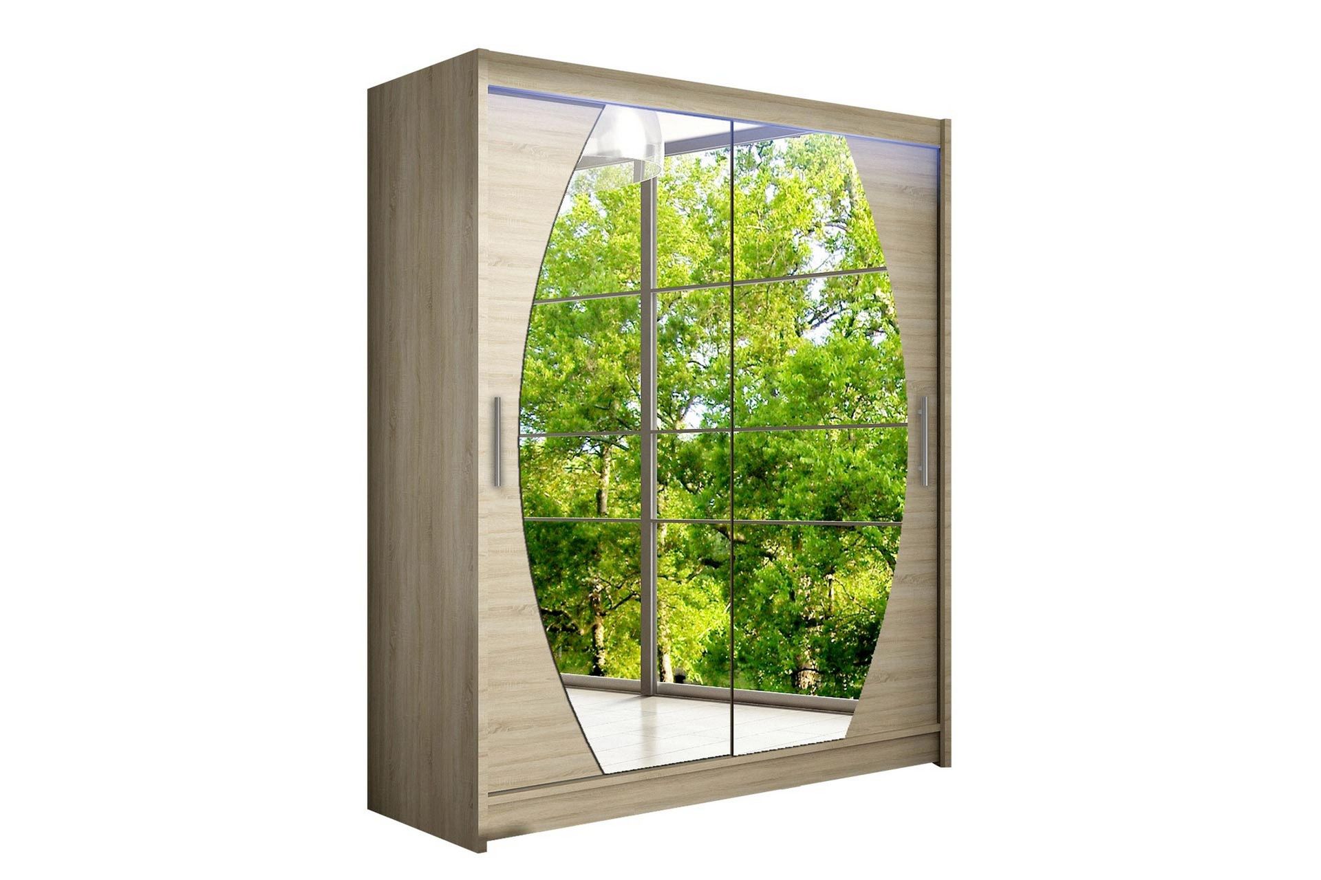 Leila Garderob med Spegel 150x200 cm - Beige