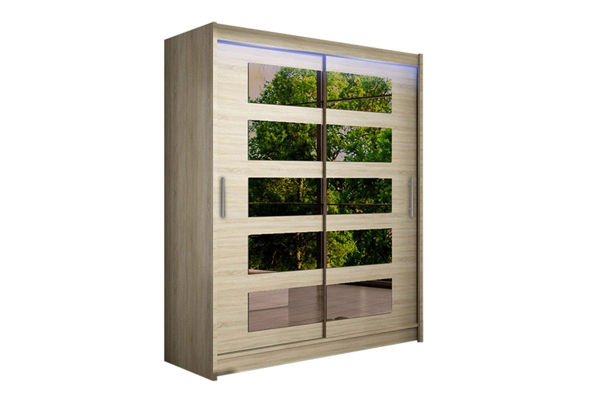 Leila Garderob med Spegel 150x200 cm - Beige