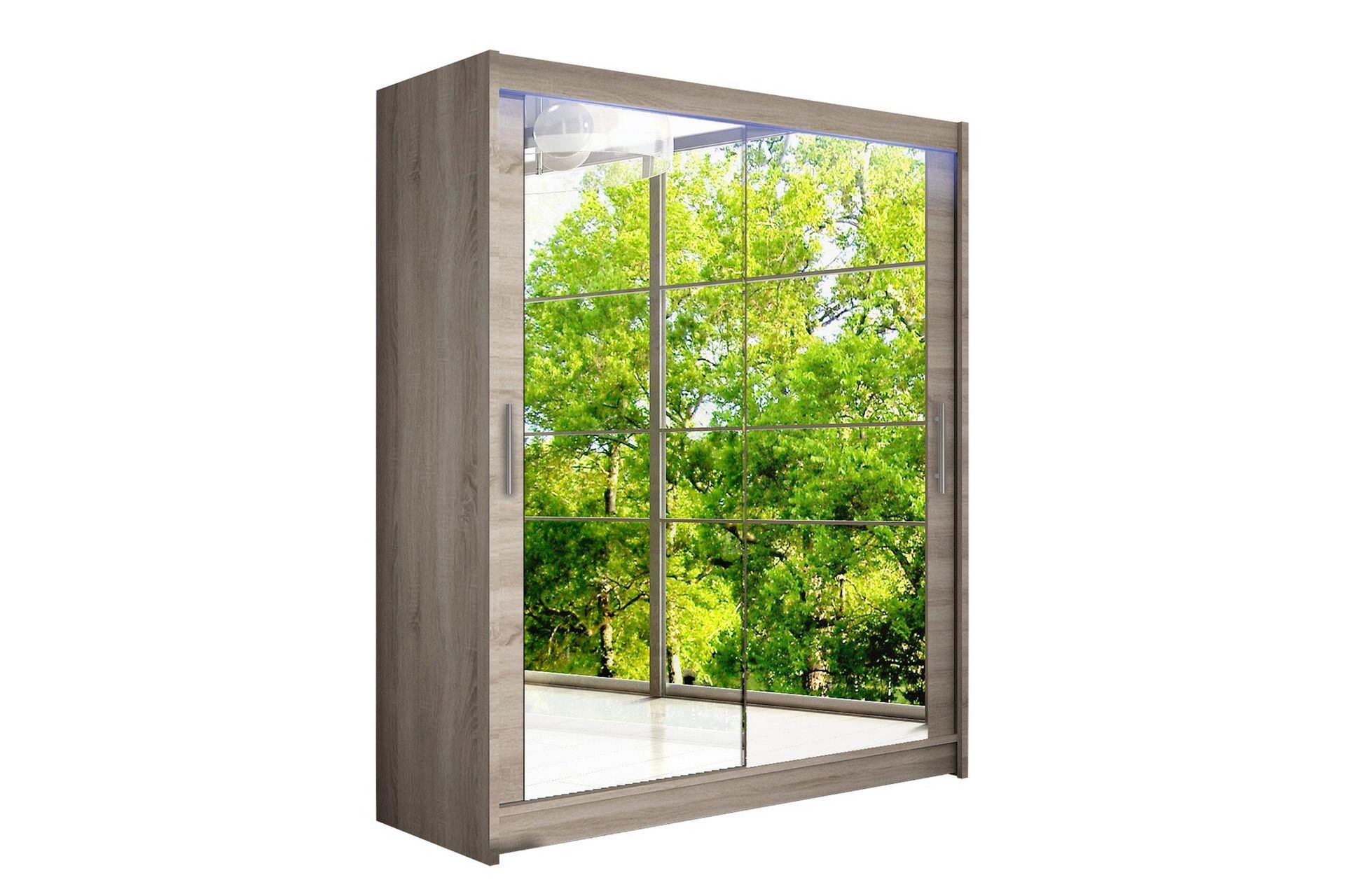 Leila Garderob med Spegel 150x200 cm - Beige