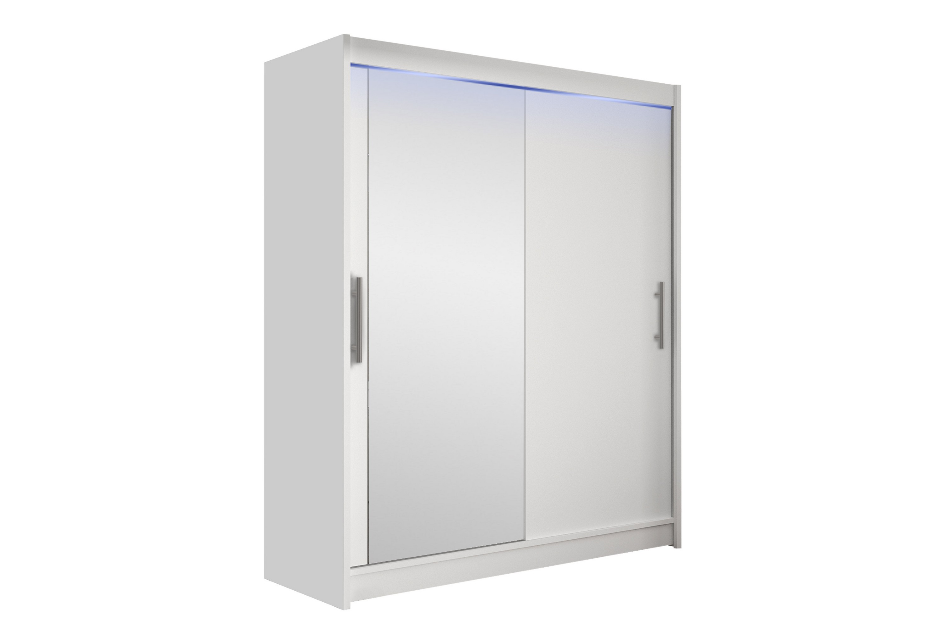 leila garderob med spegel 150x200 cm - vit