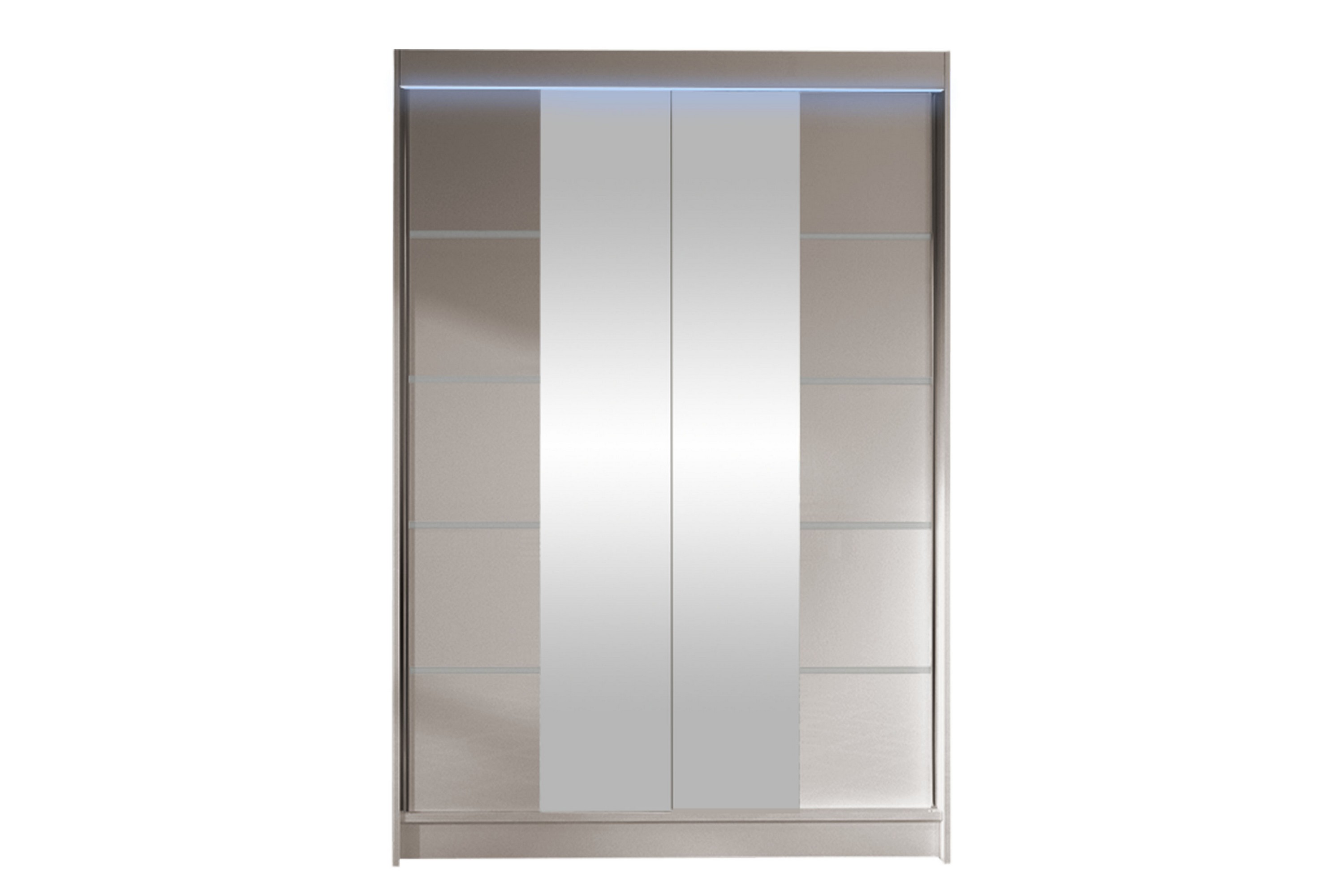 liverpool garderob m. spegel 120x200 cm - beige