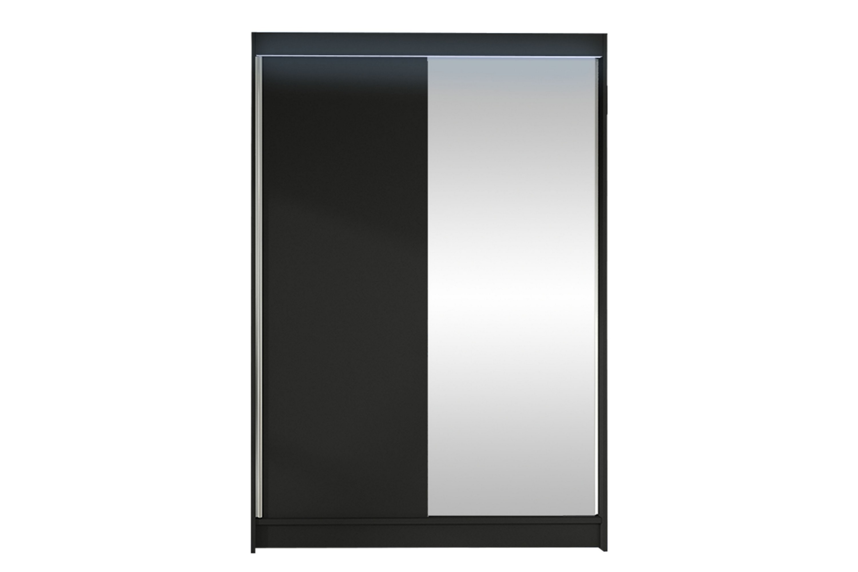 liverpool garderob m. spegel 120x200 cm - svart