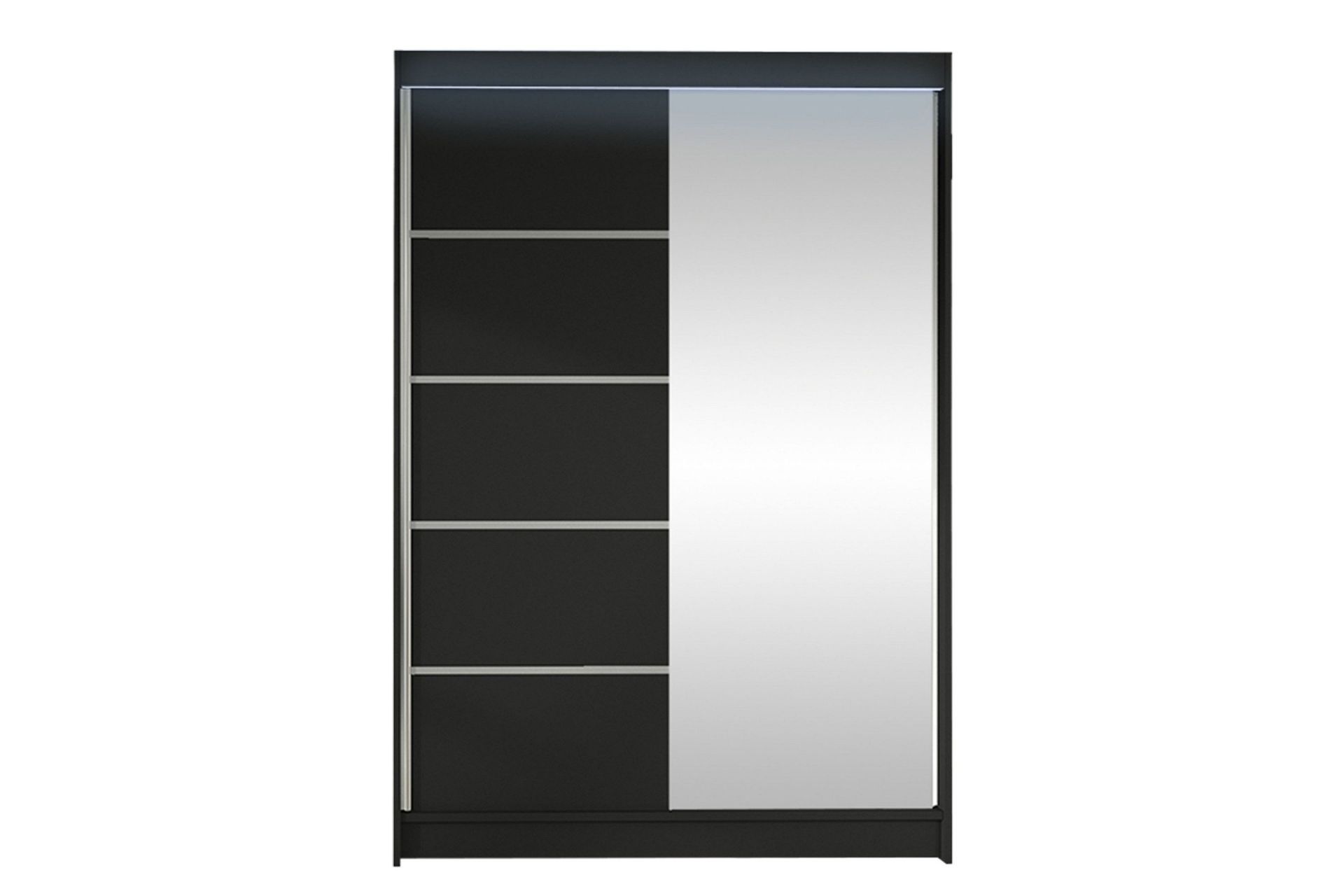 liverpool garderob m. spegel 120x200 cm - svart