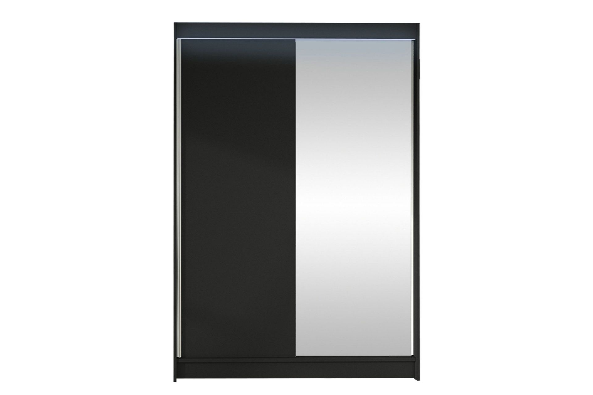 Liverpool Garderob m. Spegel 120x200 cm - Svart