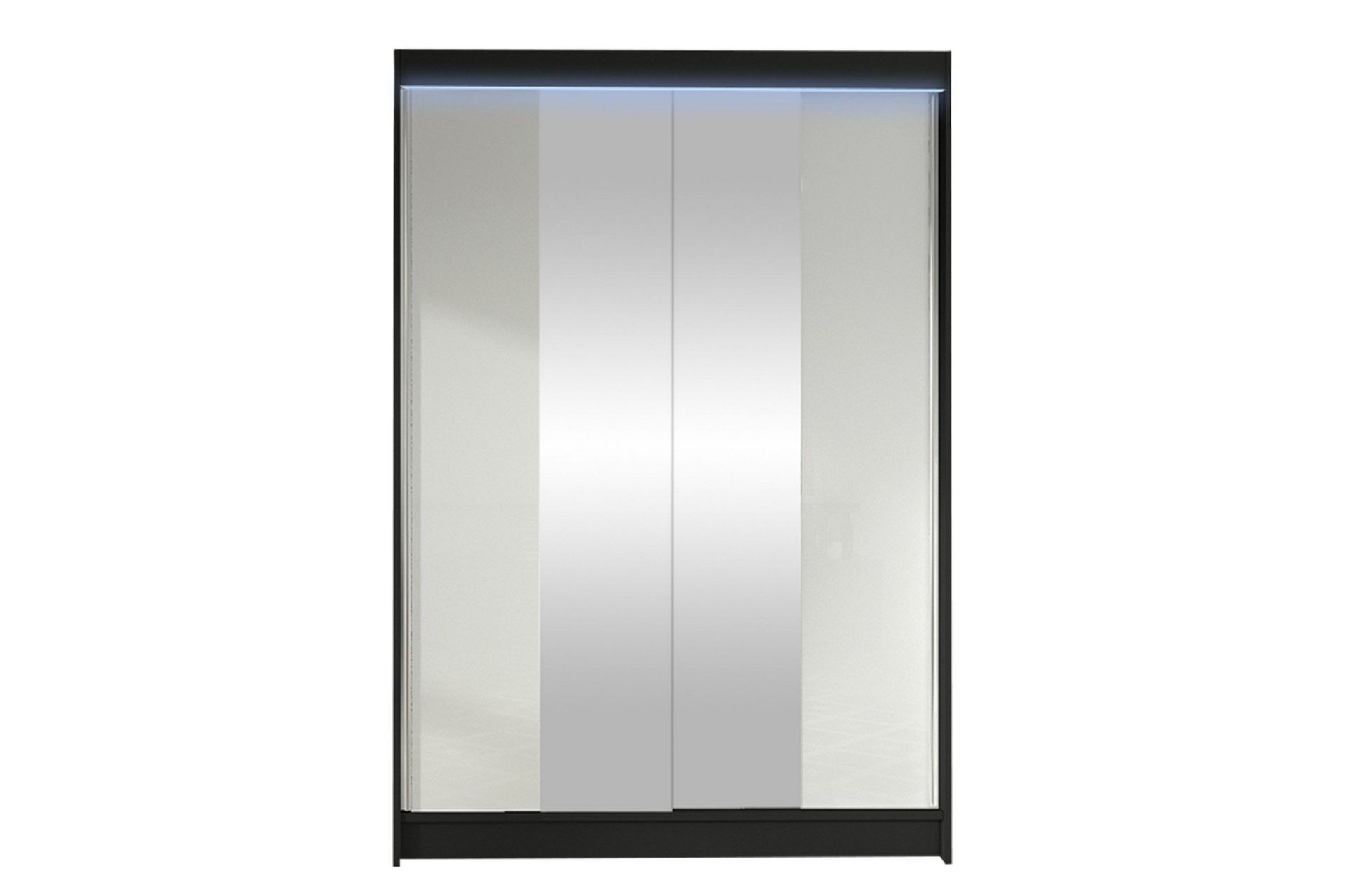 Liverpool Garderob m. Spegel 120x200 cm - Svart/Vit