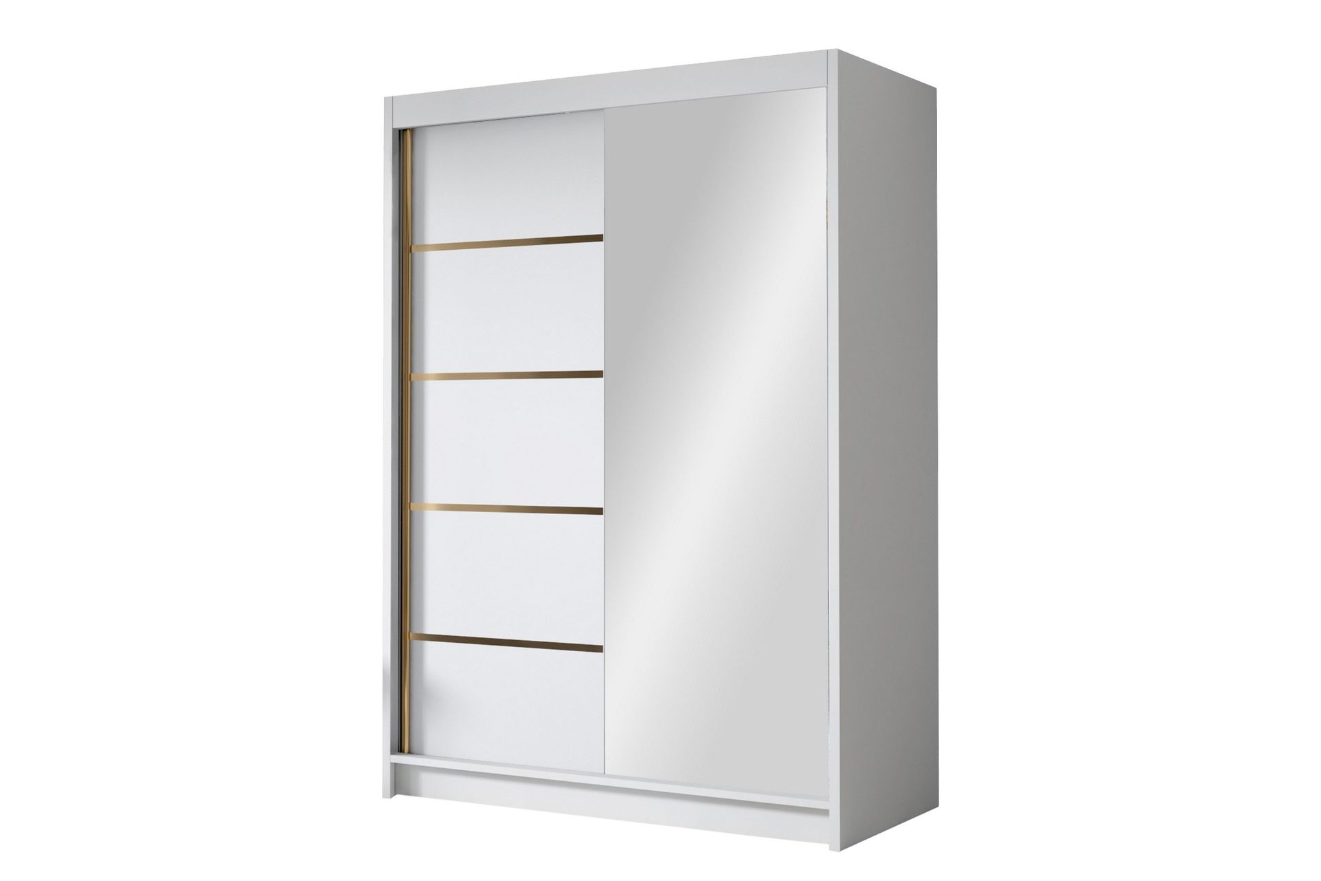 lungos garderob med spegel 120x200 cm - vit