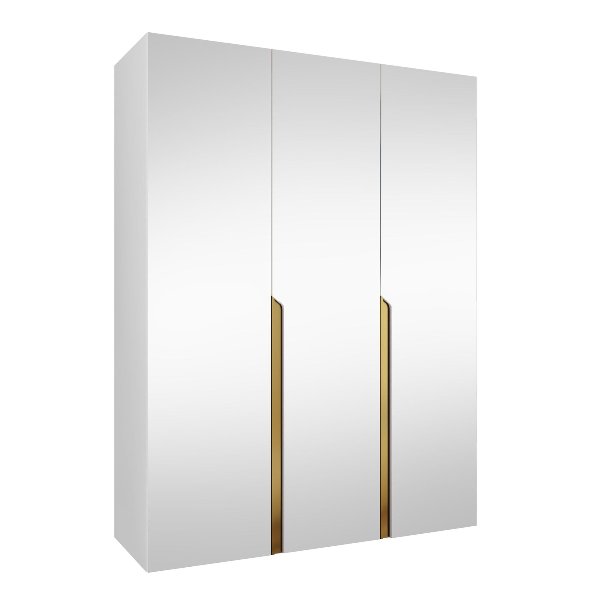 Milias Garderob med spegel 150x202 cm - vit