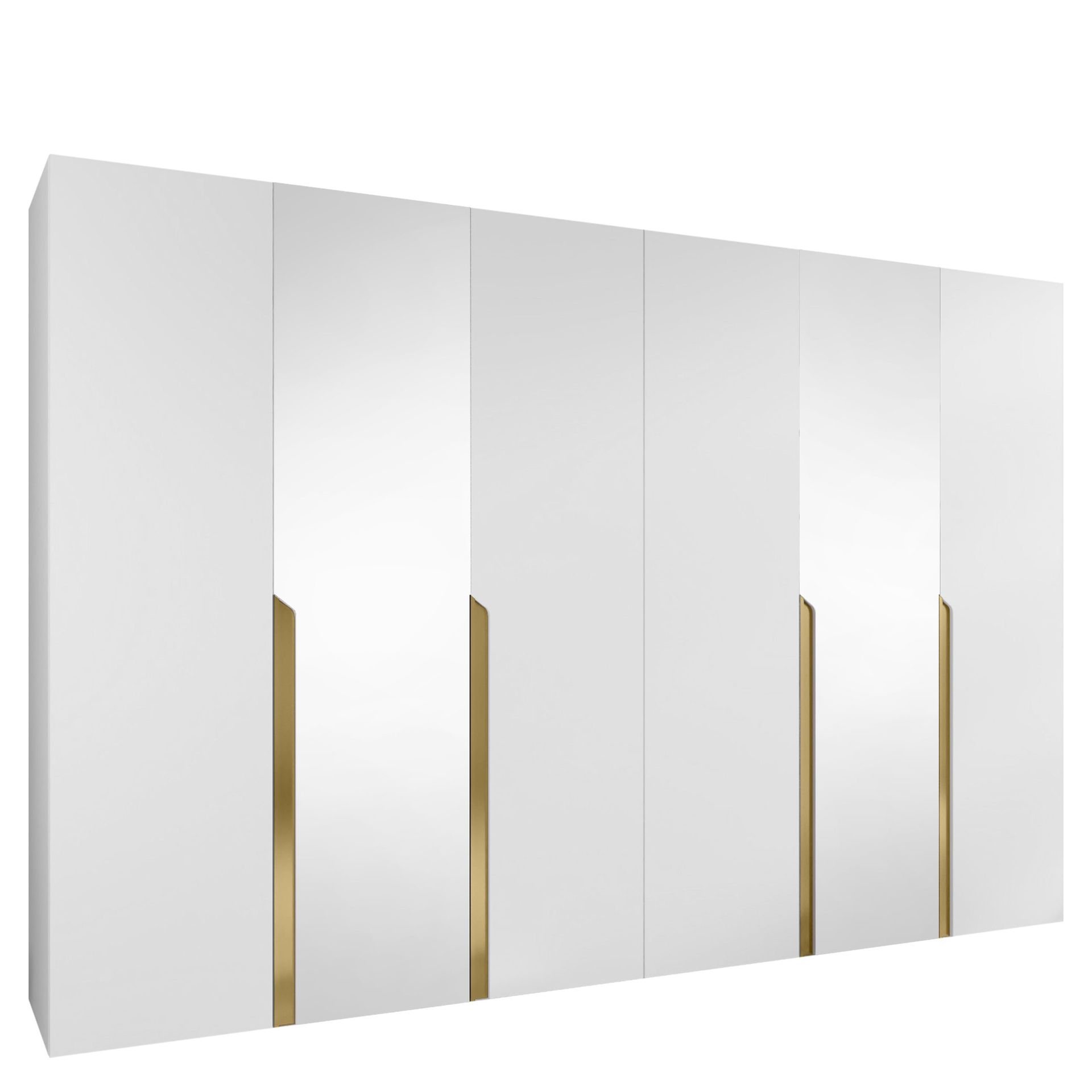 Milias Garderob med spegel 300x202 cm - vit