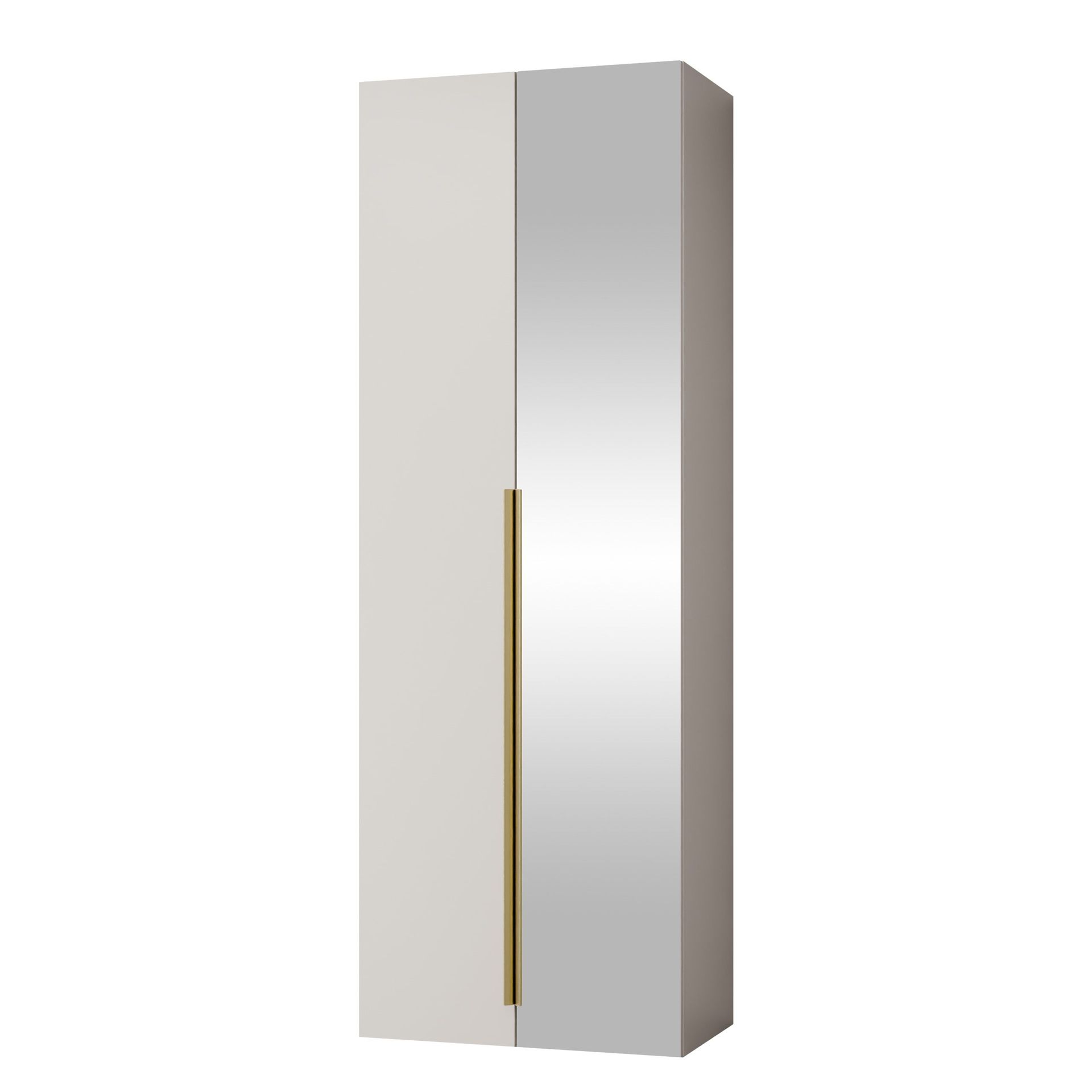 Myren Garderob med spegel 70 cm - beige