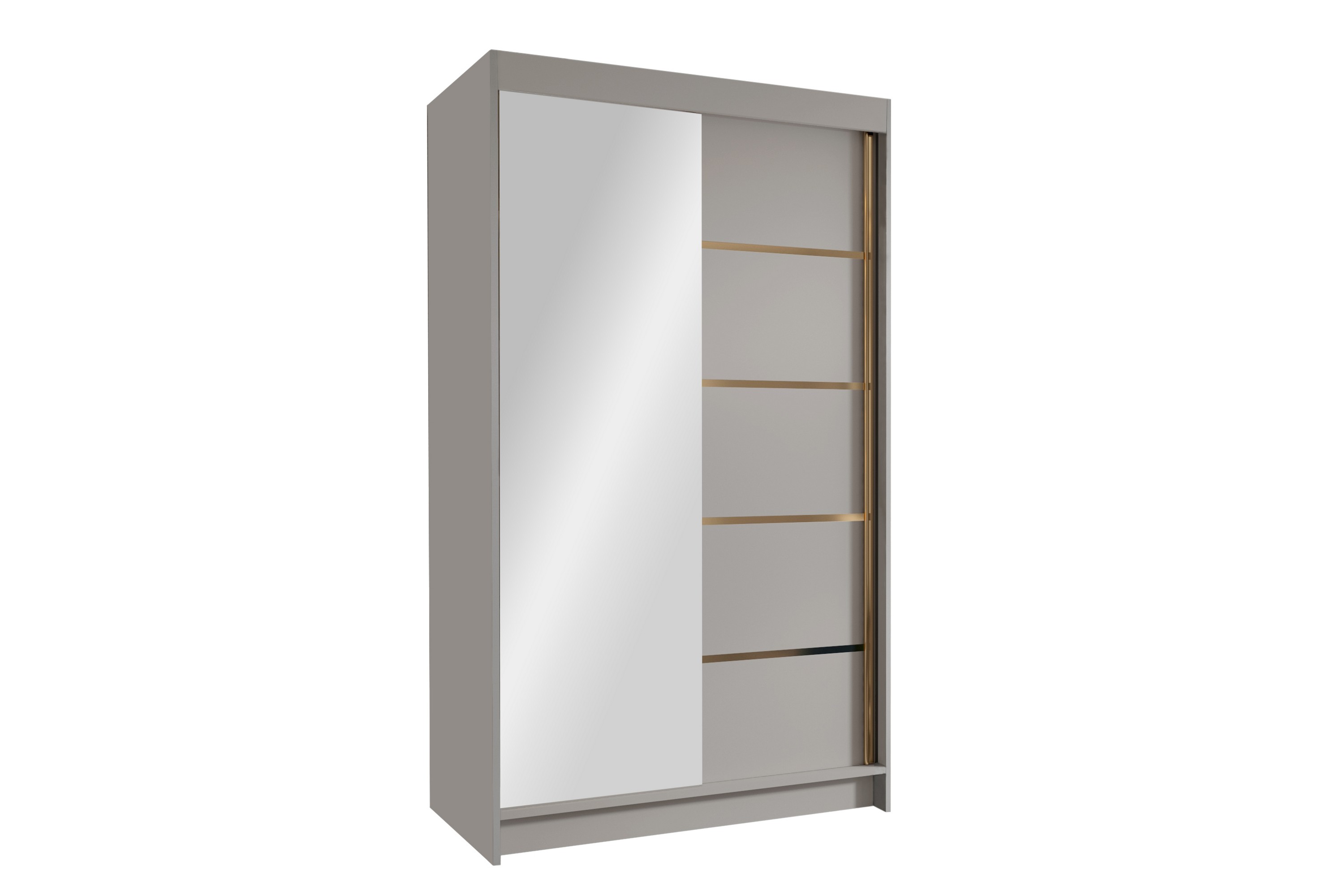 Narbonne Garderob med Spegel 100x200 cm Beige