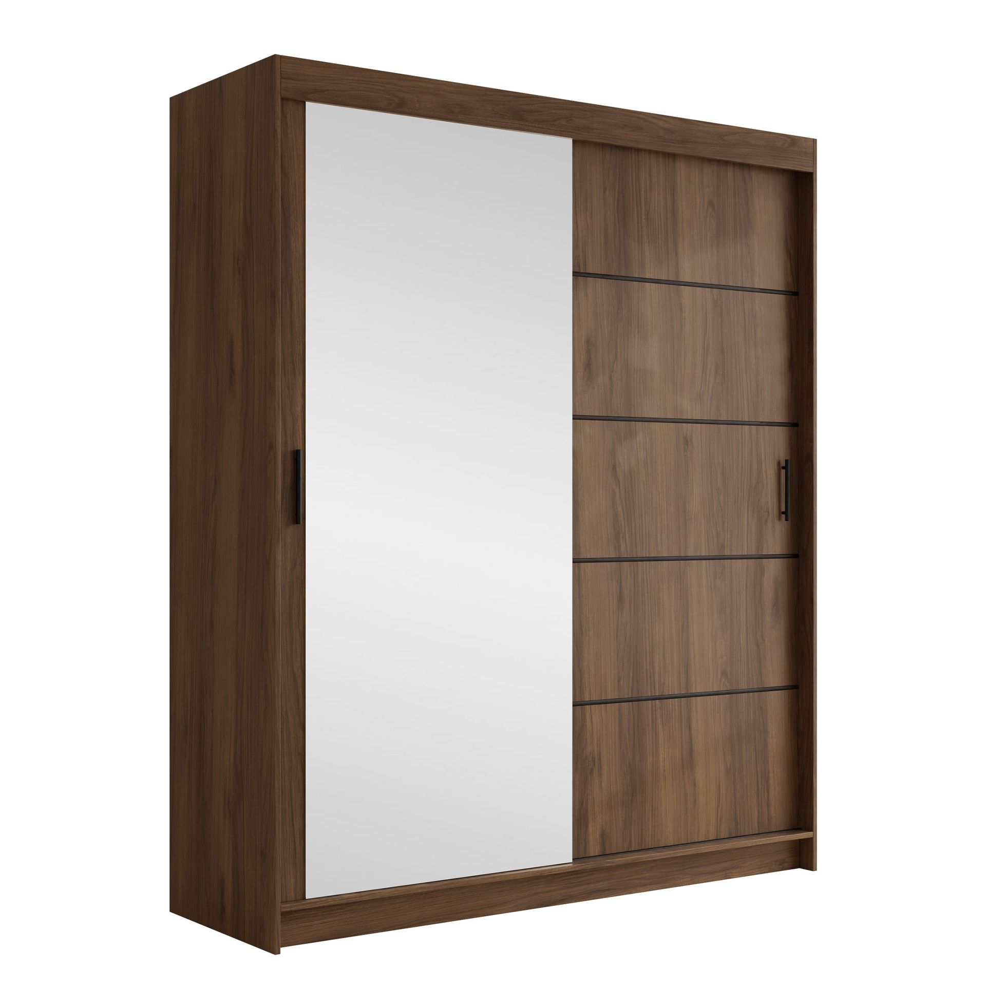 Piedras Garderob med spegel 180x215 cm - Brun