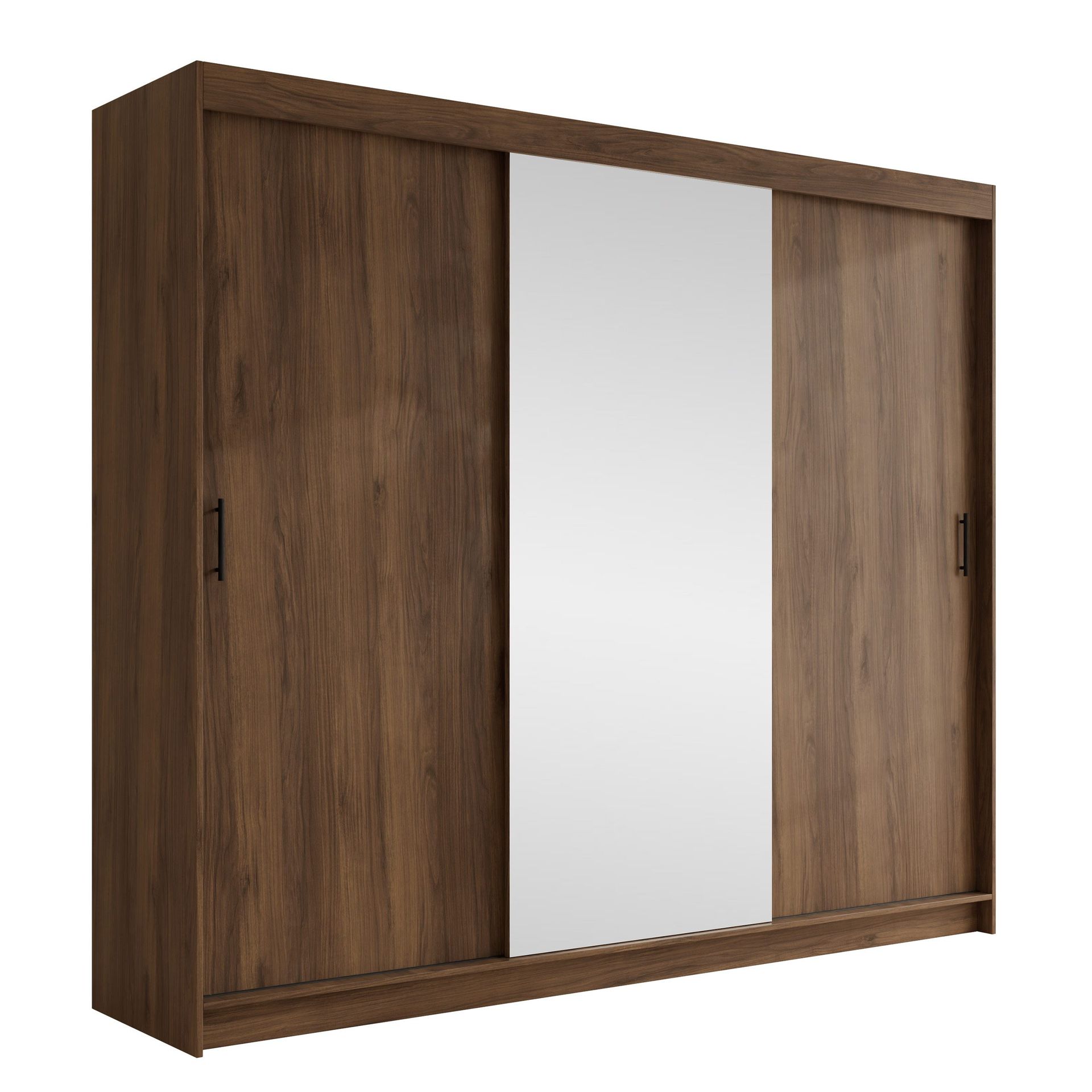 Piedras Garderob med spegel 250x215 cm - Brun