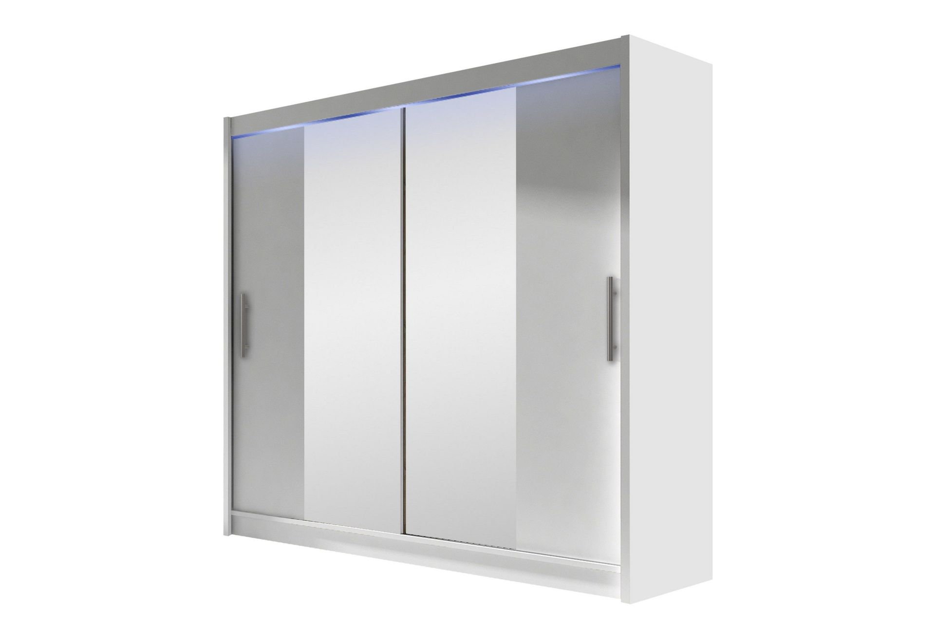 Prag Garderob med Spegel 180x215 cm - Vit