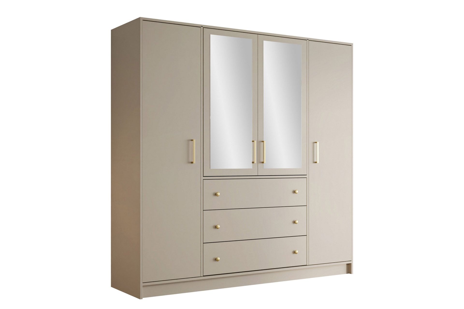 retro garderob m. spegel 196x200 cm -