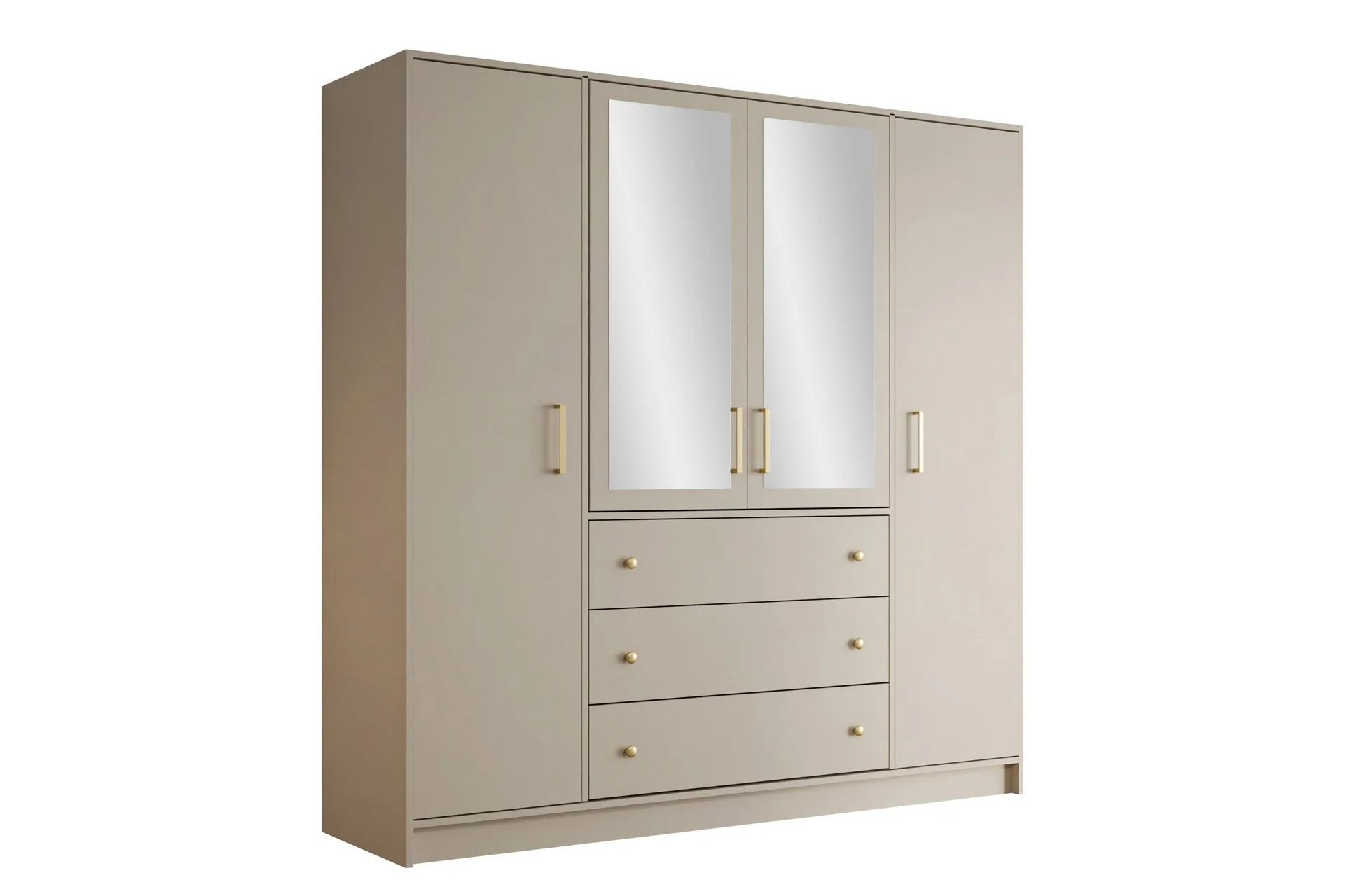 Retro Garderob m. Spegel 196x200 cm -