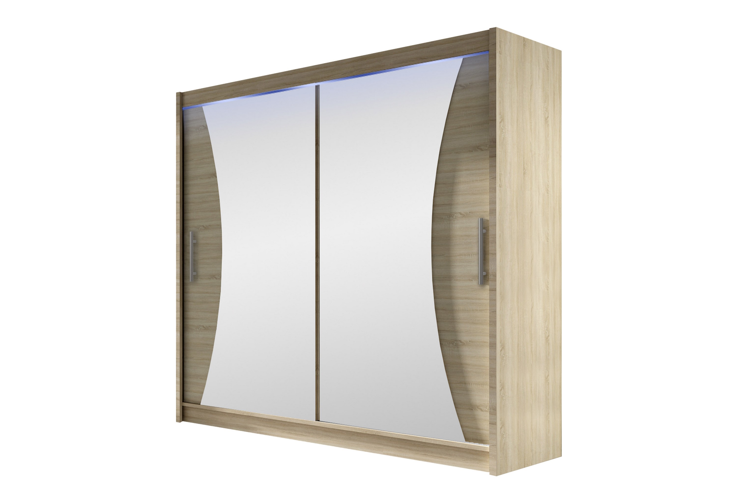 rilievo garderob m. spegel 180x215 cm - brun