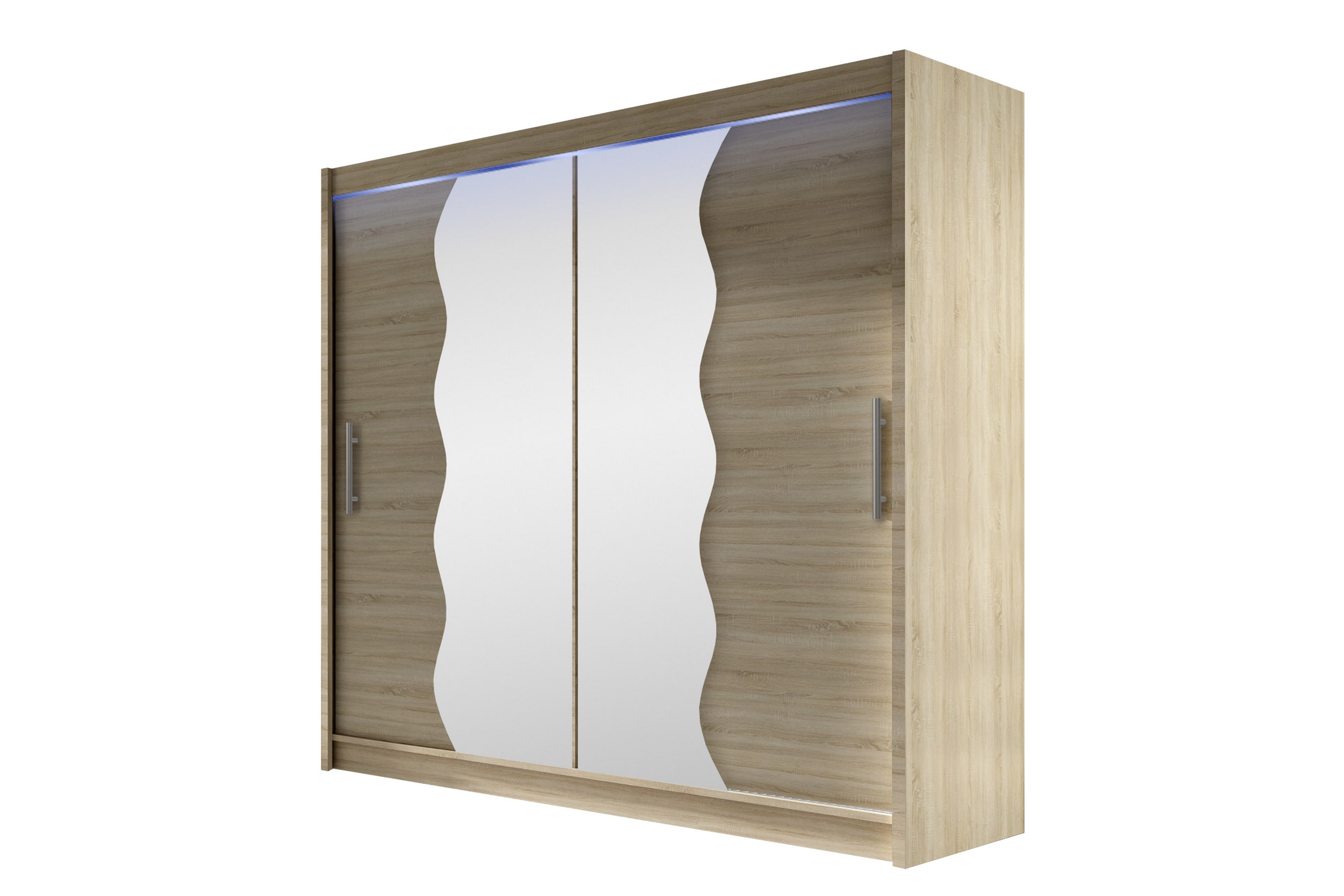 rilievo garderob m. spegel 180x215 cm - brun