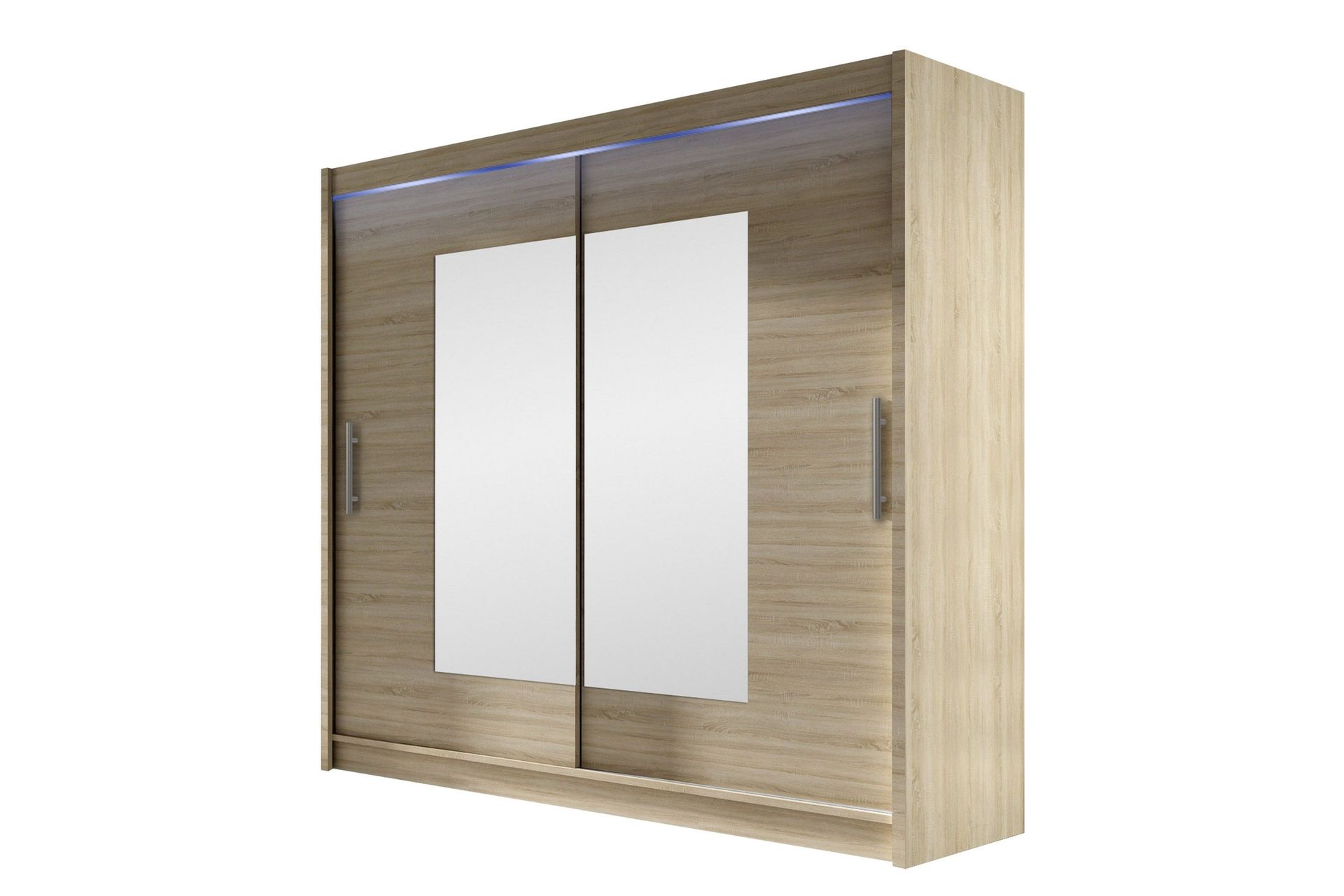 Rilievo Garderob m. Spegel 180x215 cm - Vit/Brun