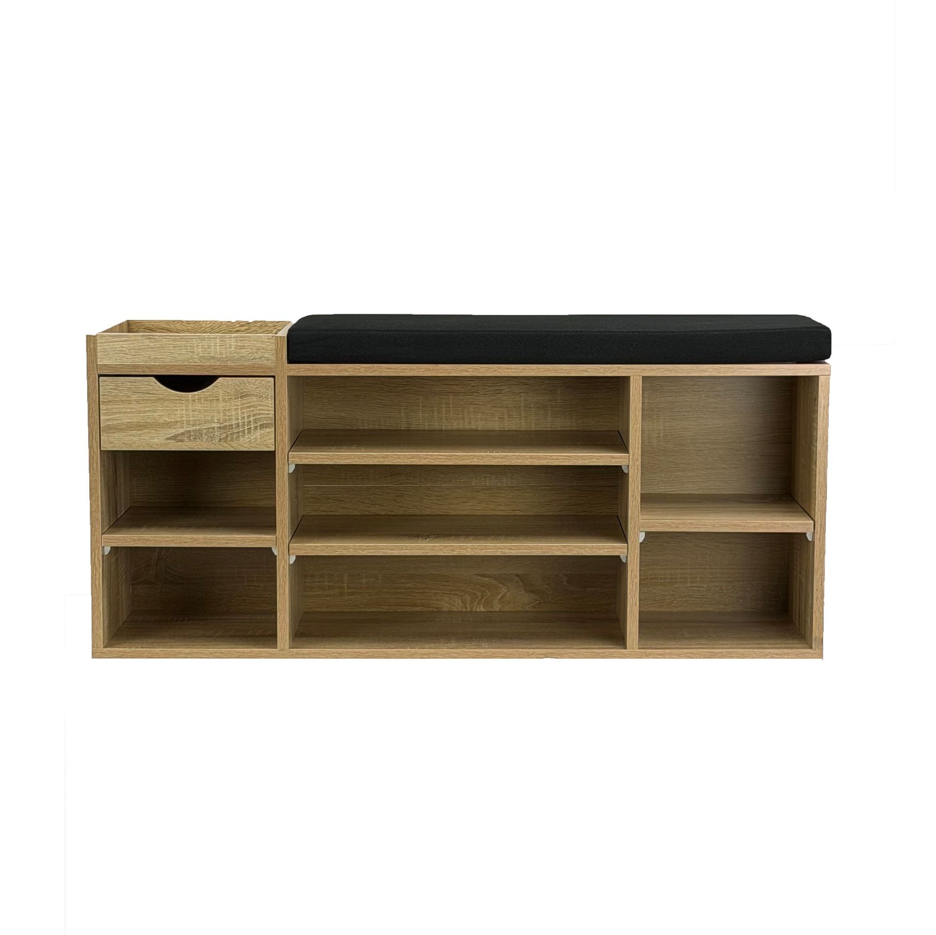 Morira Skobänk 100 cm - naturek/svart